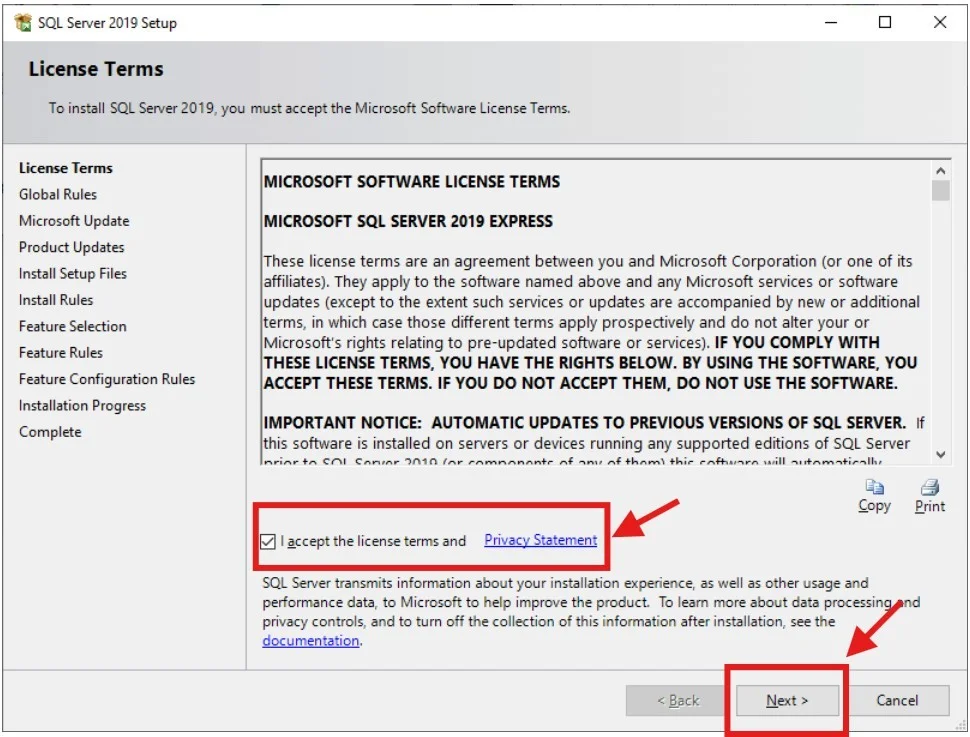 Microsoft SQL server 2019