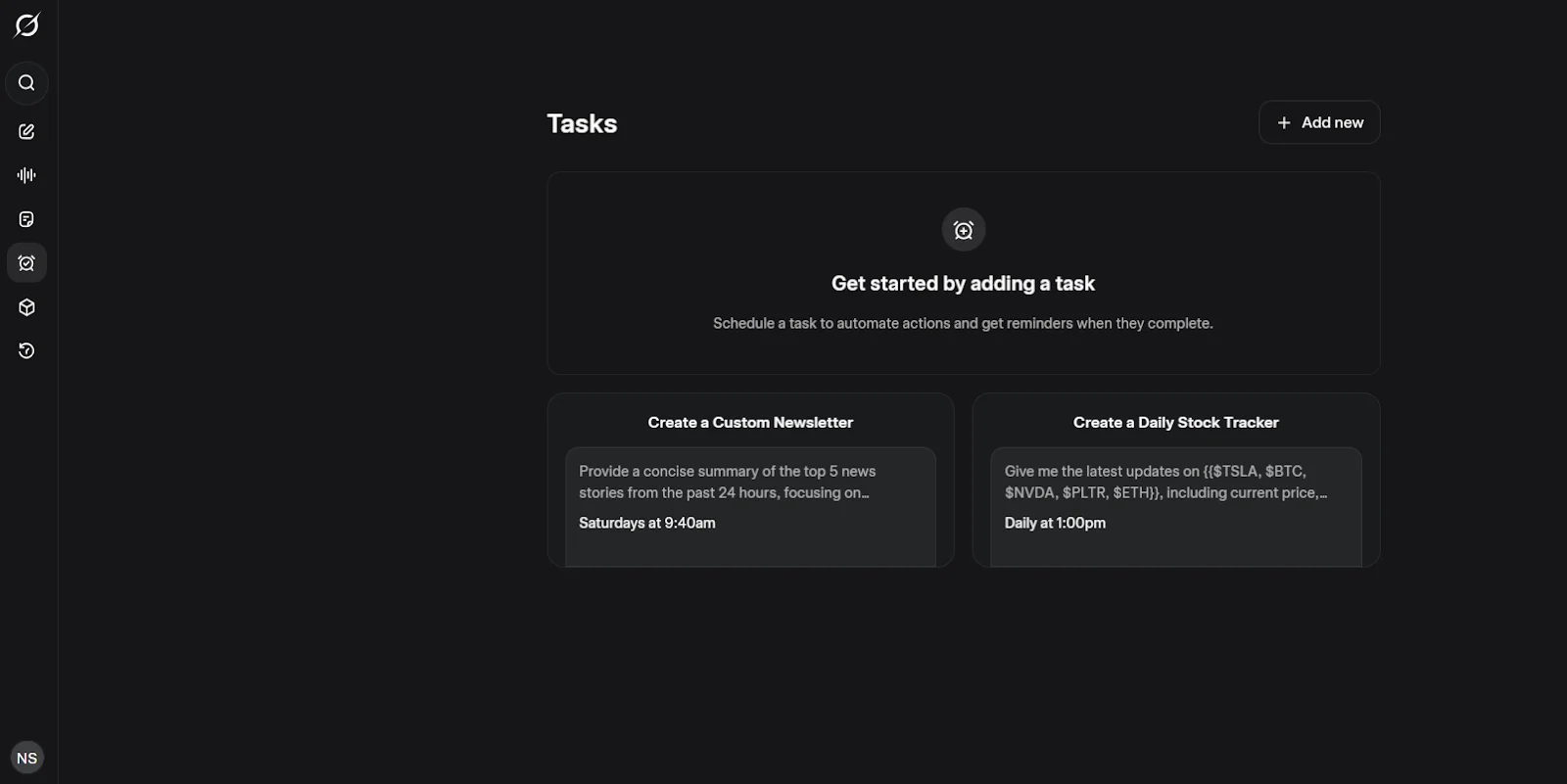tasks in grok ai