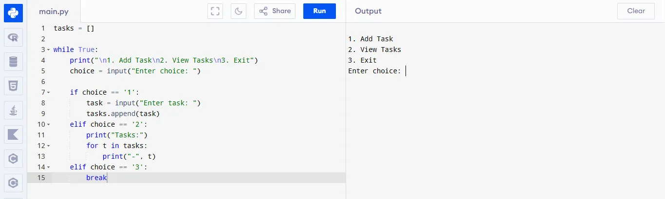 to-do list application web2py