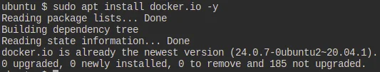 ubuntu install docker