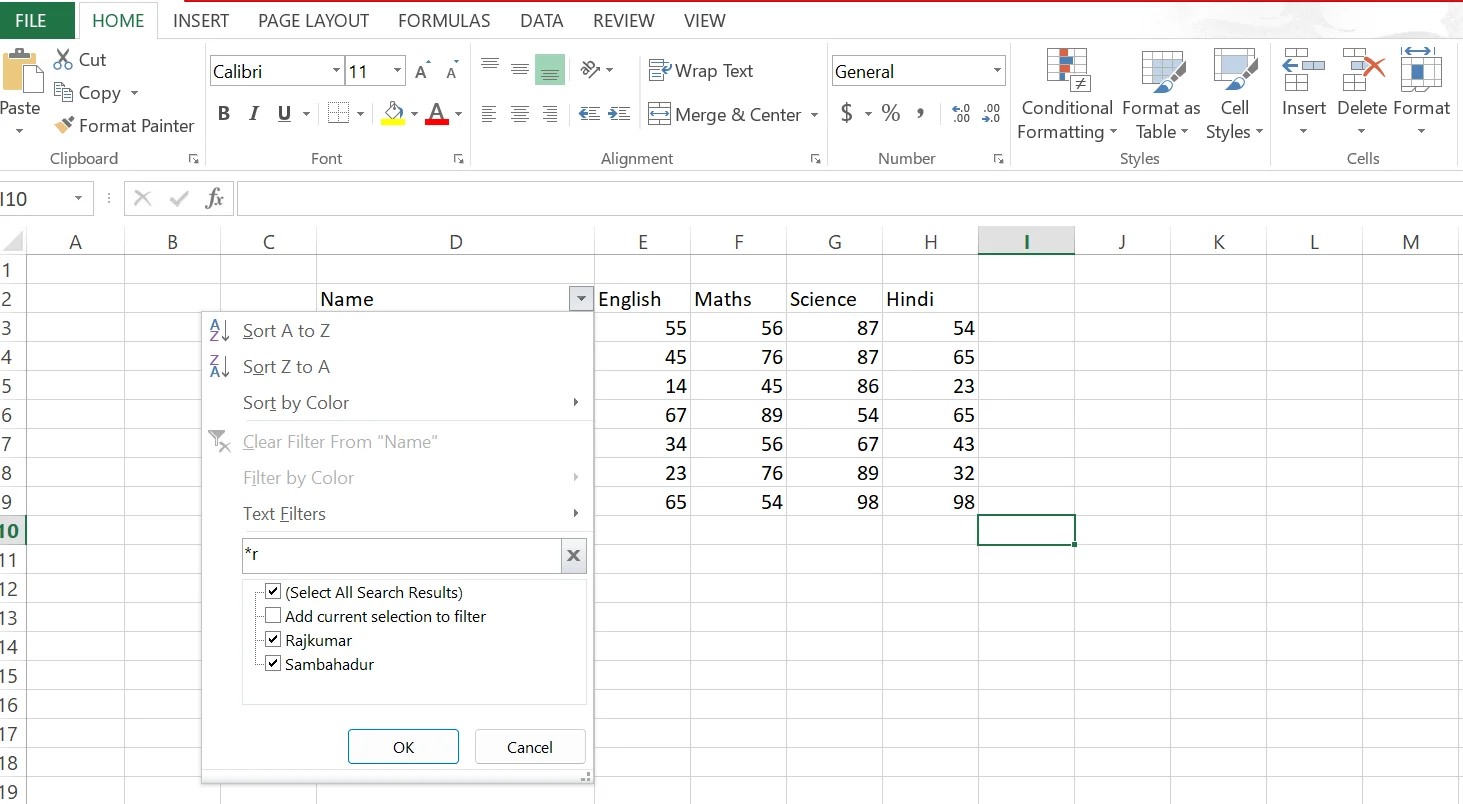 use of asterisk wildcard in excel