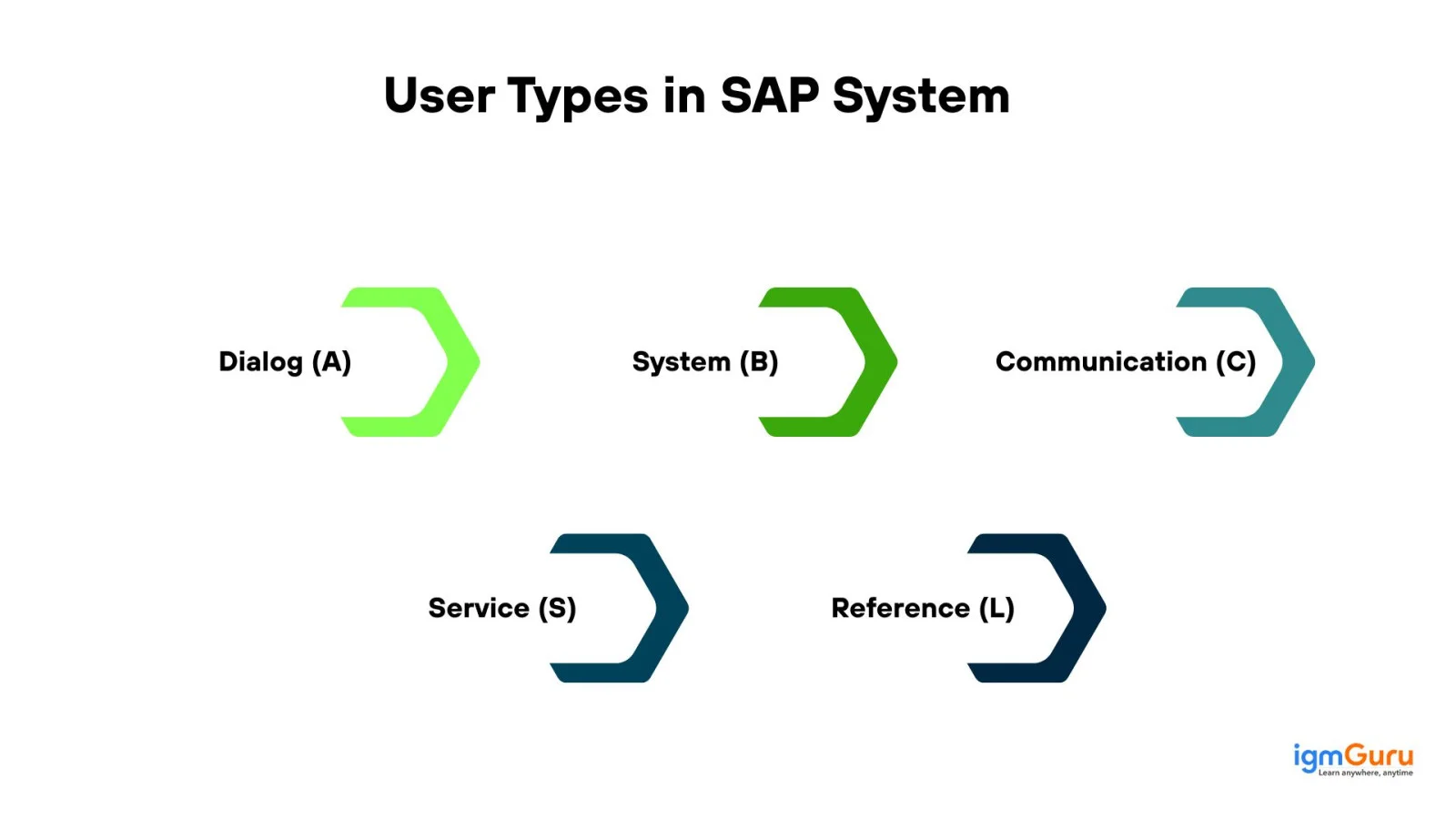 user types in sap system