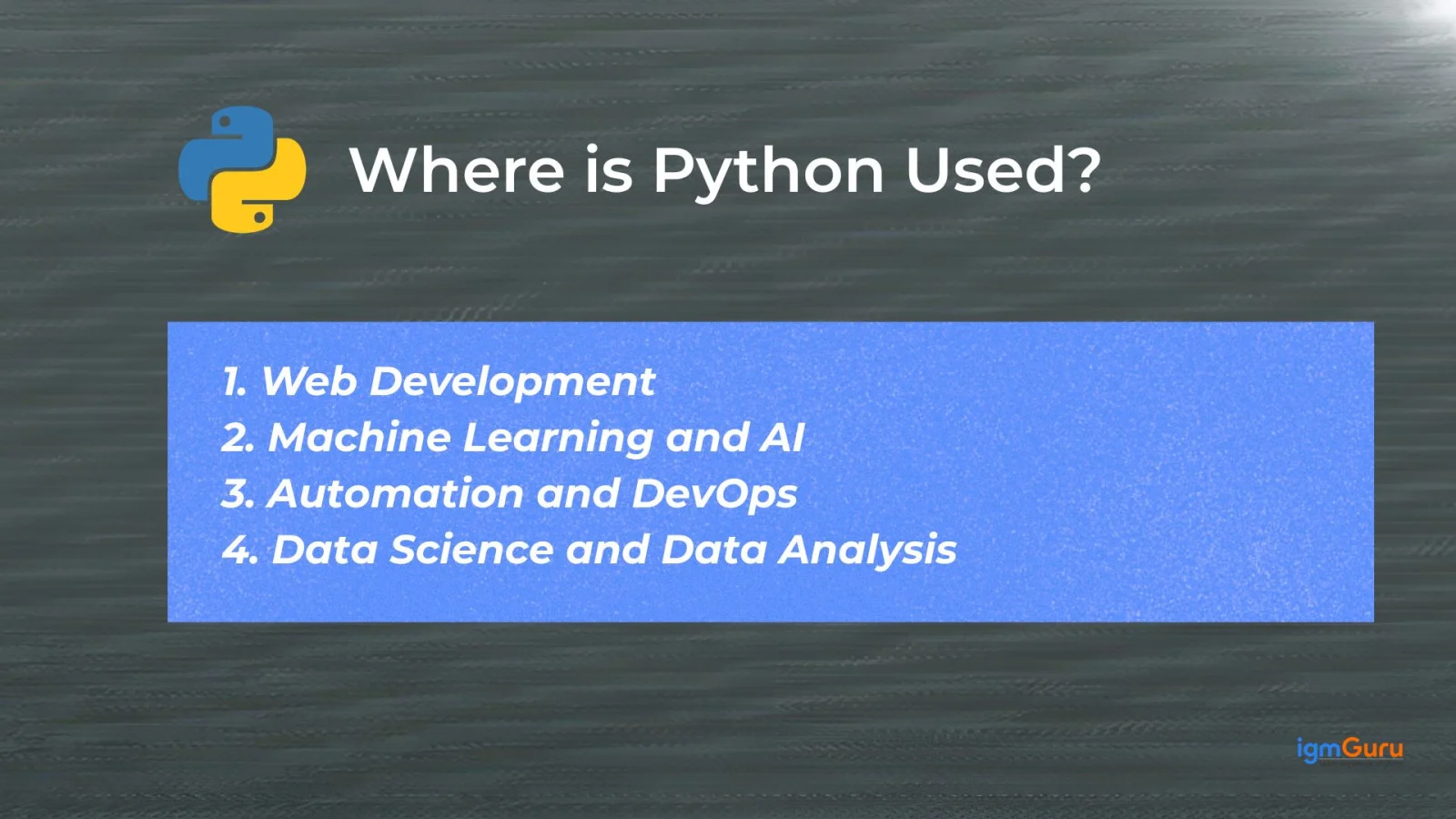 where is python used