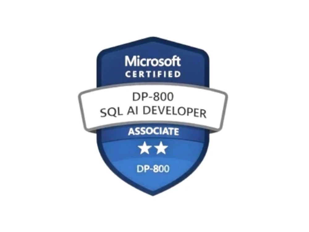 Image of Microsoft Certified: SQL AI Developer Associate Certification | DP-800 Exam Prep