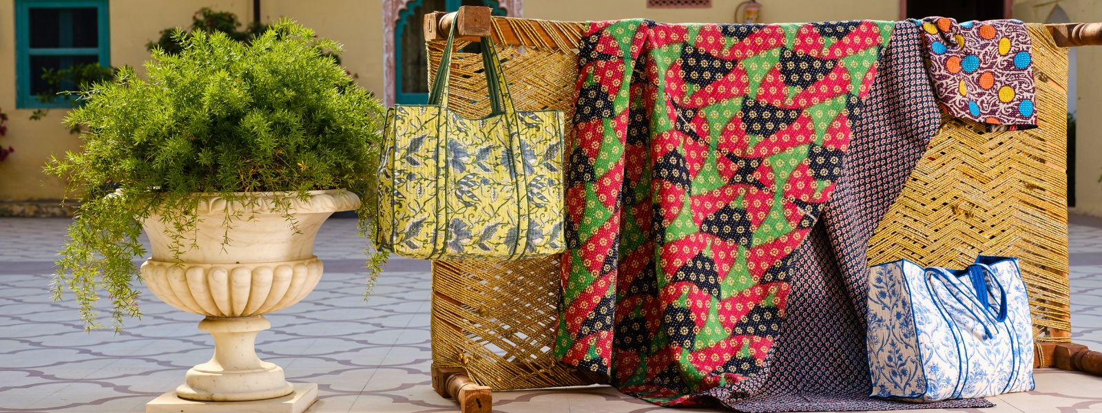 Block printed beauty, quilted for comfort