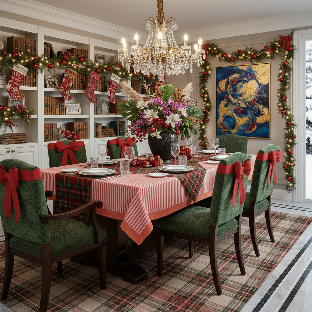 10 Searer Tablecloth-- 180x270 cms Stripe Pink Red 207993