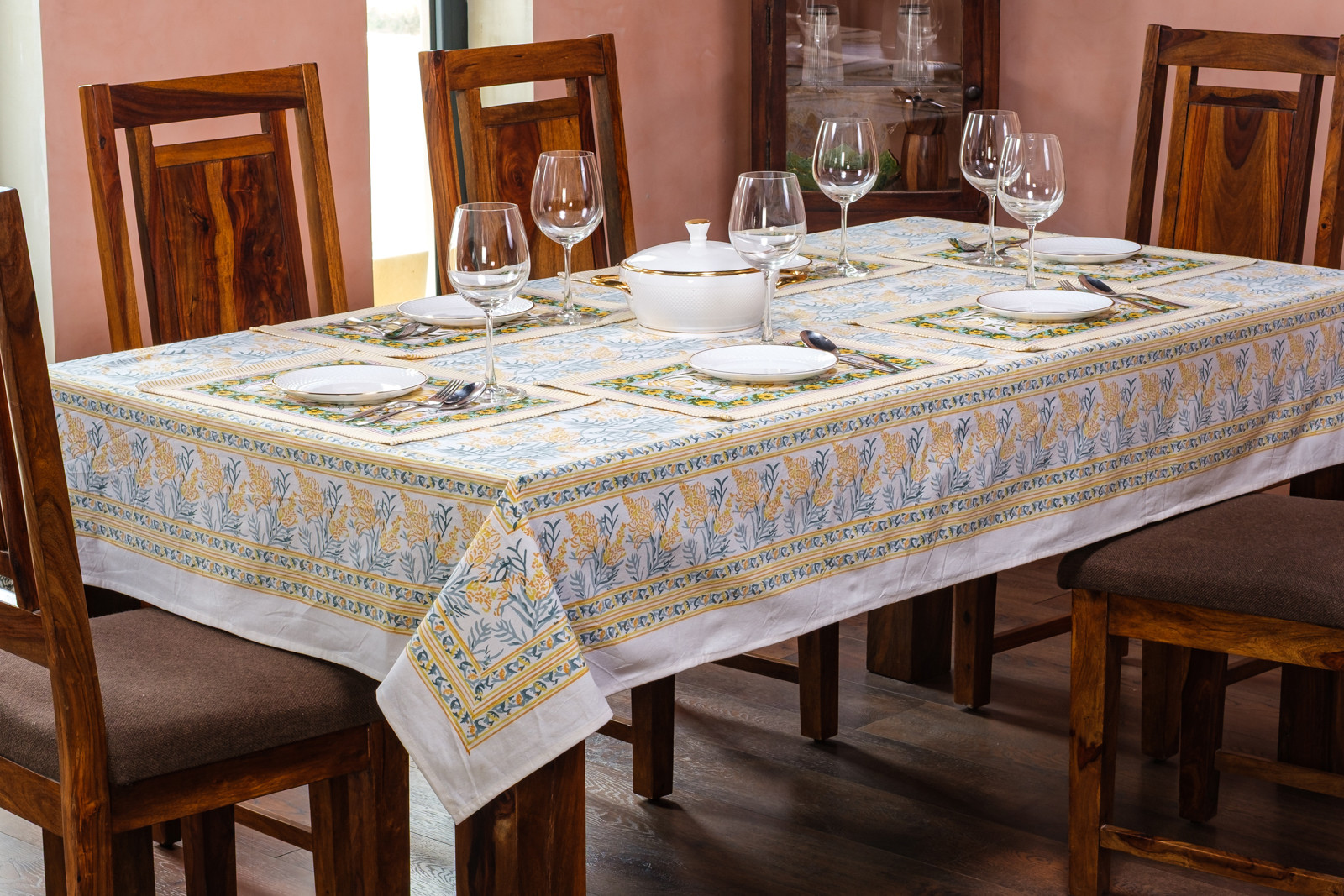 10 Seater Tablecloth 180x270 cms  Lilas Amber 202507