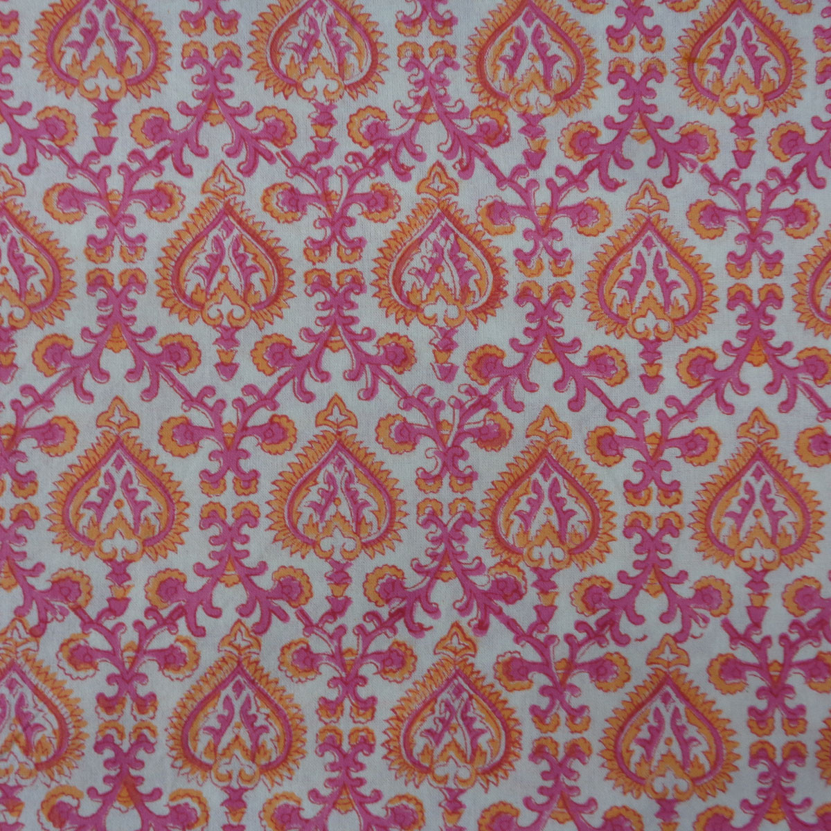 10 Seater Tablecloth 180x270 cms Mughal Pink Orange 202523