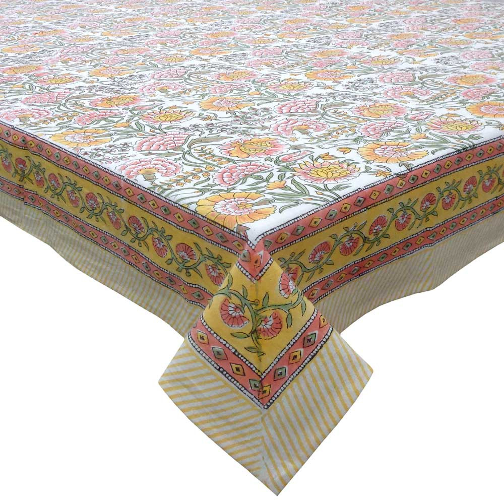 12 Seater Tablecloth 180x340 cms Reshma Sea Green Open 203253