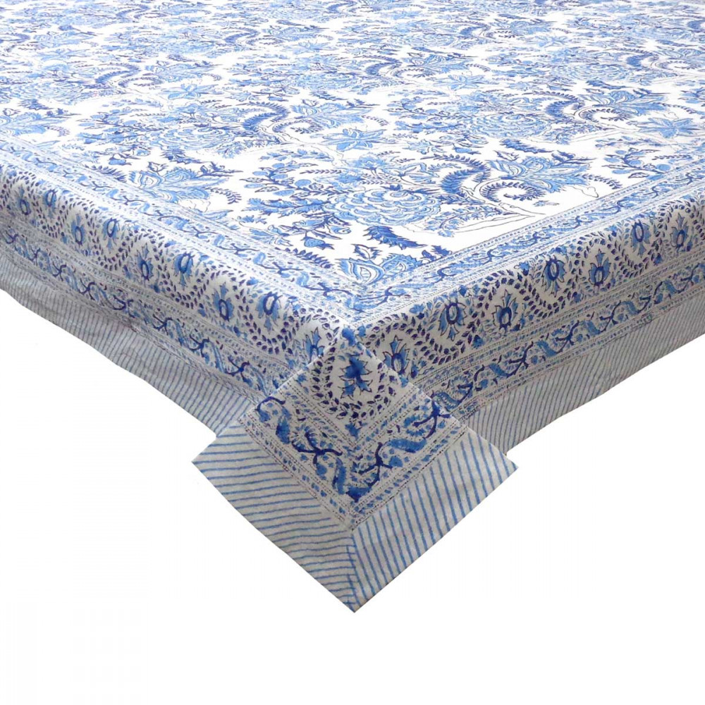 Image of 12 Seater Tablecloth ‚Äì 180x340 cms | Bela Palace Blue 601088
