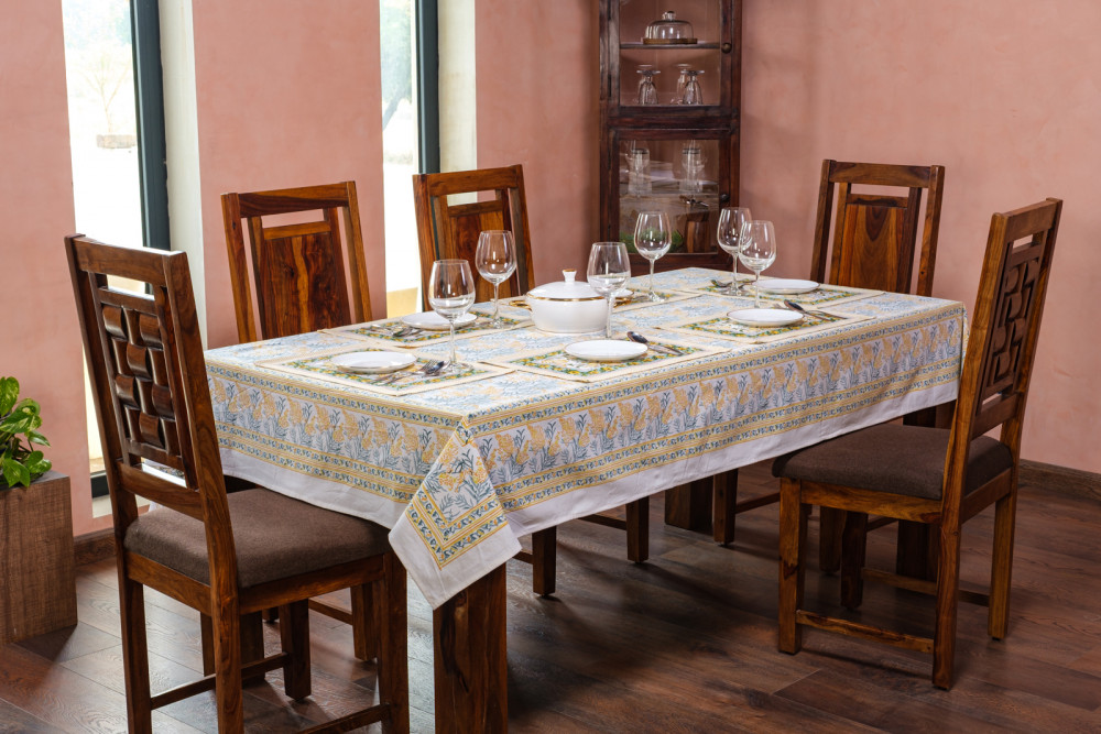 Image of 12 Seater Tablecloth ‚Äì 180x340 cms | Lilas Amber 202507