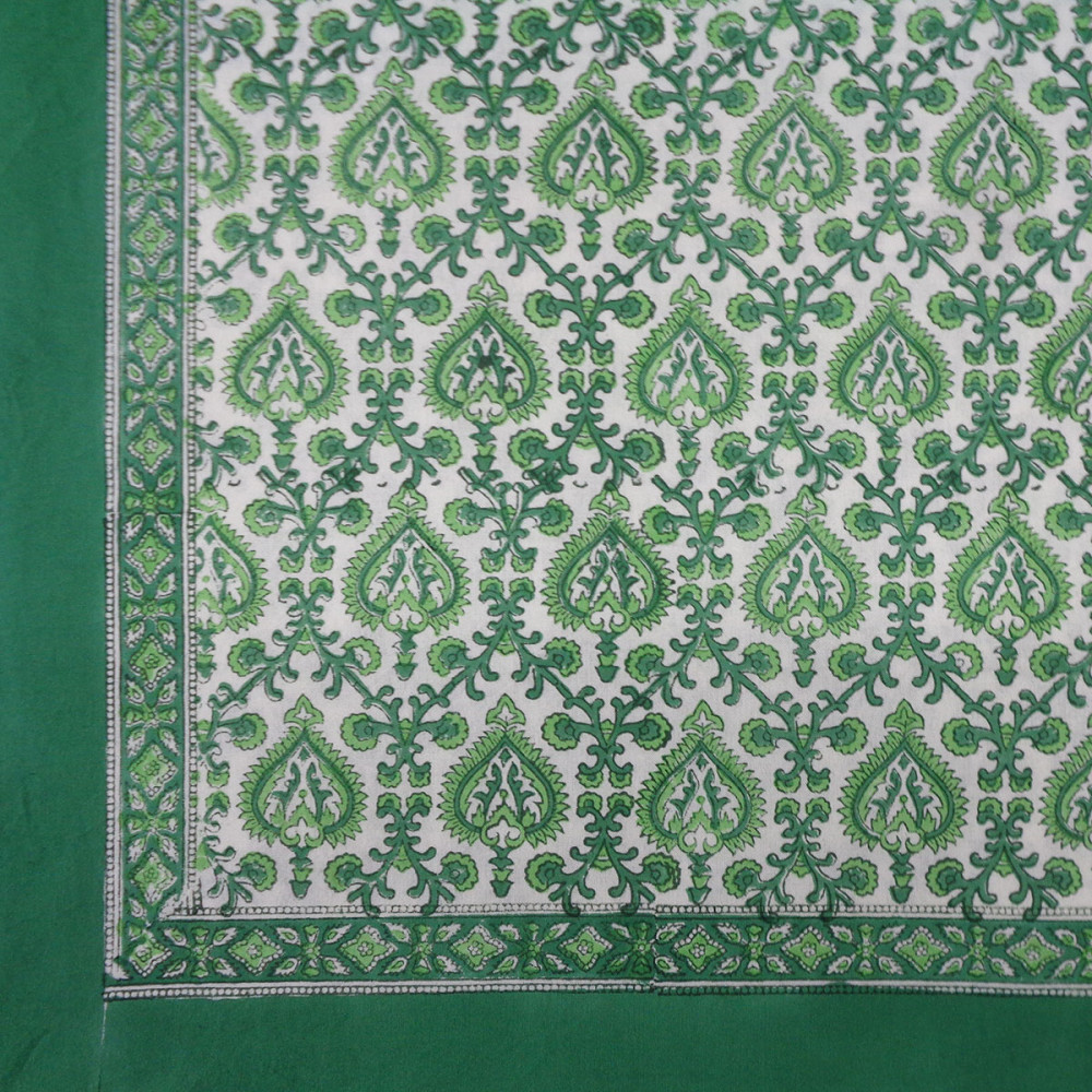 Image of 12 Seater Tablecloth ‚Äì 180x340 cms | Mughal Green 202522
