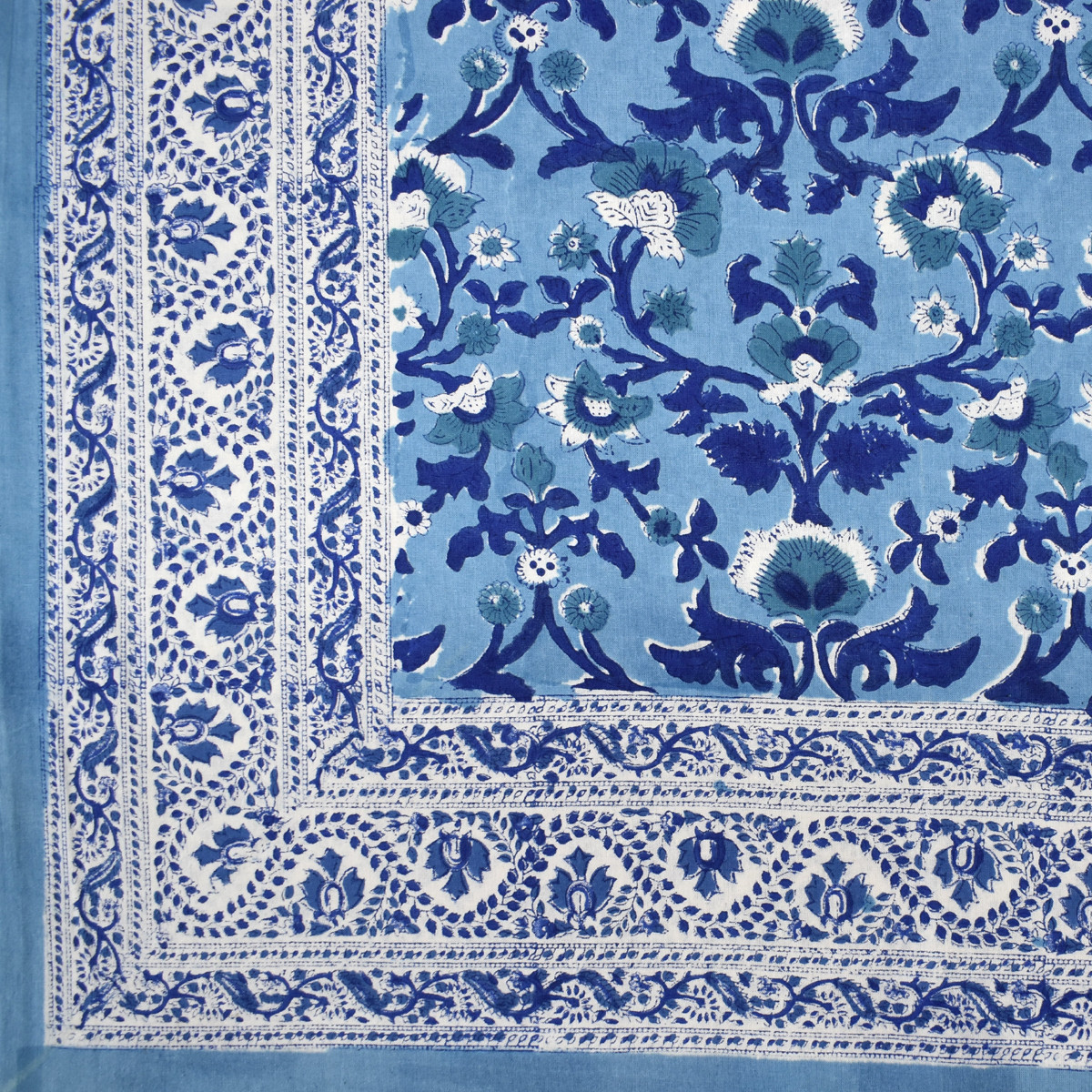 12 Seater Tablecloth  180x340 cms  Rukhsana Blue Bell 202402