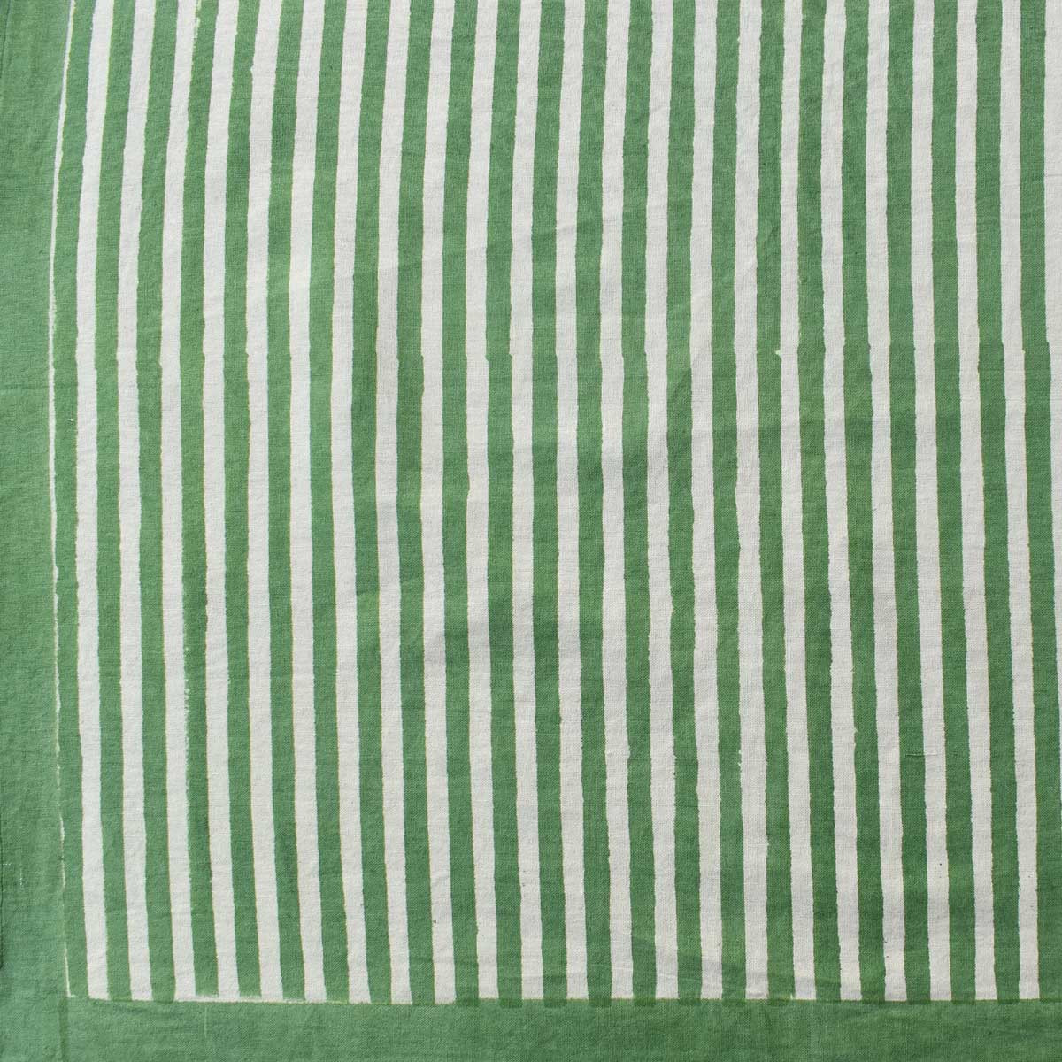 12 Seater Tablecloth  180x340 cms  Stripe Green Olive 202529