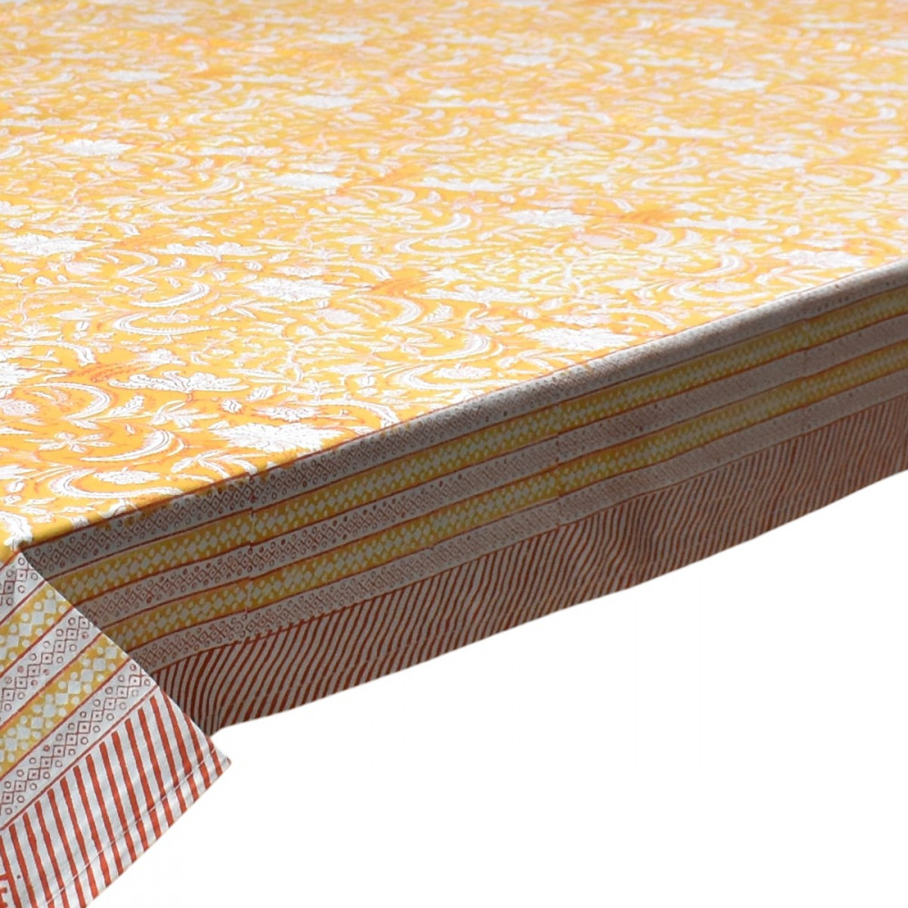 Image of 12 Seater Tablecloth ‚Äì 180x340 cms | Wild Flower Mustard 202401