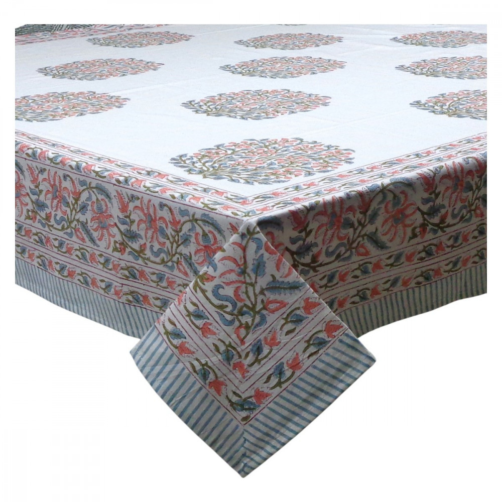 Image of Christmas Tablecloth 150x220 cms | Berry Pink Boota 106129