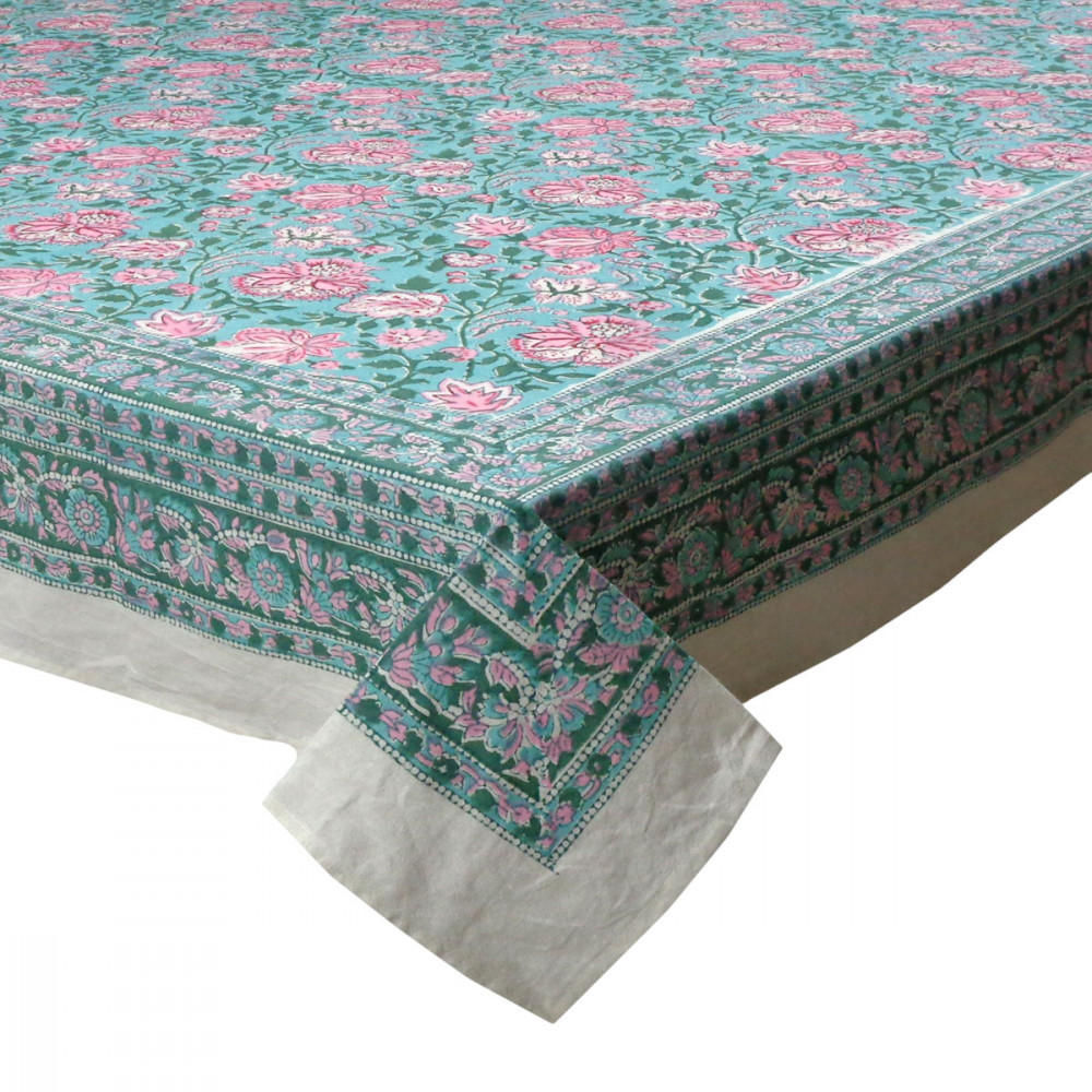 Image of Christmas Tablecloth 180x270 cms | Mohini Green Gud 620605
