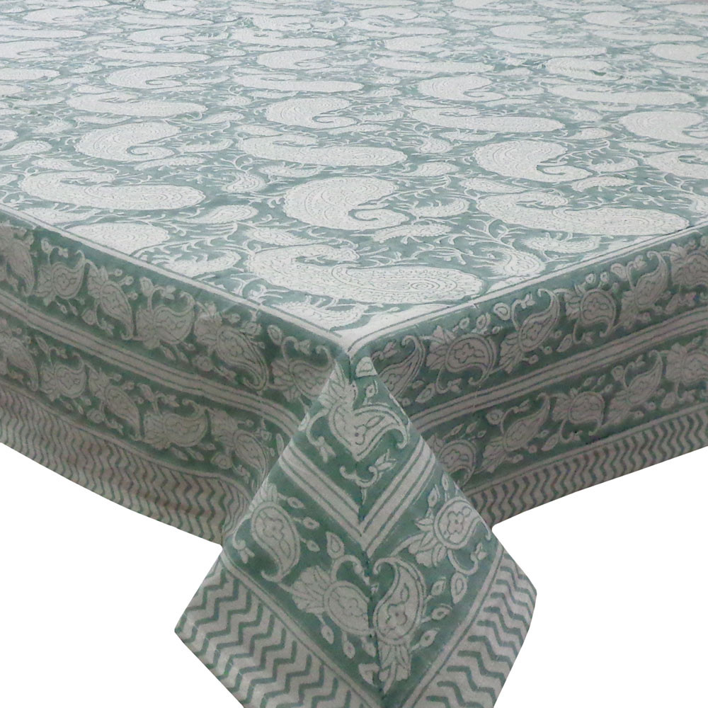 Cotton Tablecloth 180x340 cms Ambi Mineral Blue Gud 201582