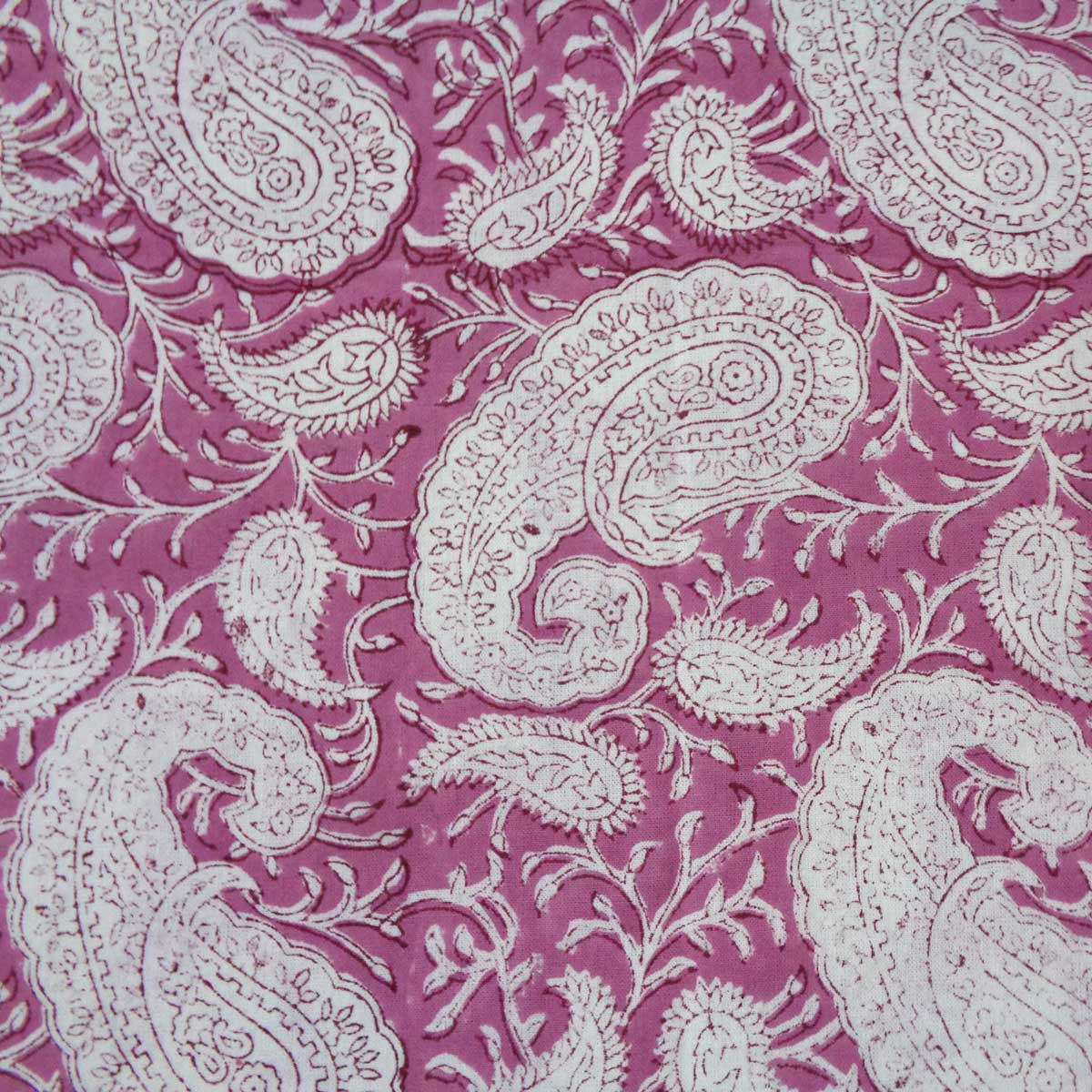 Hand Block Printed Cotton Tablecloth 180x270 cms  Ambi Pink Gud 201563