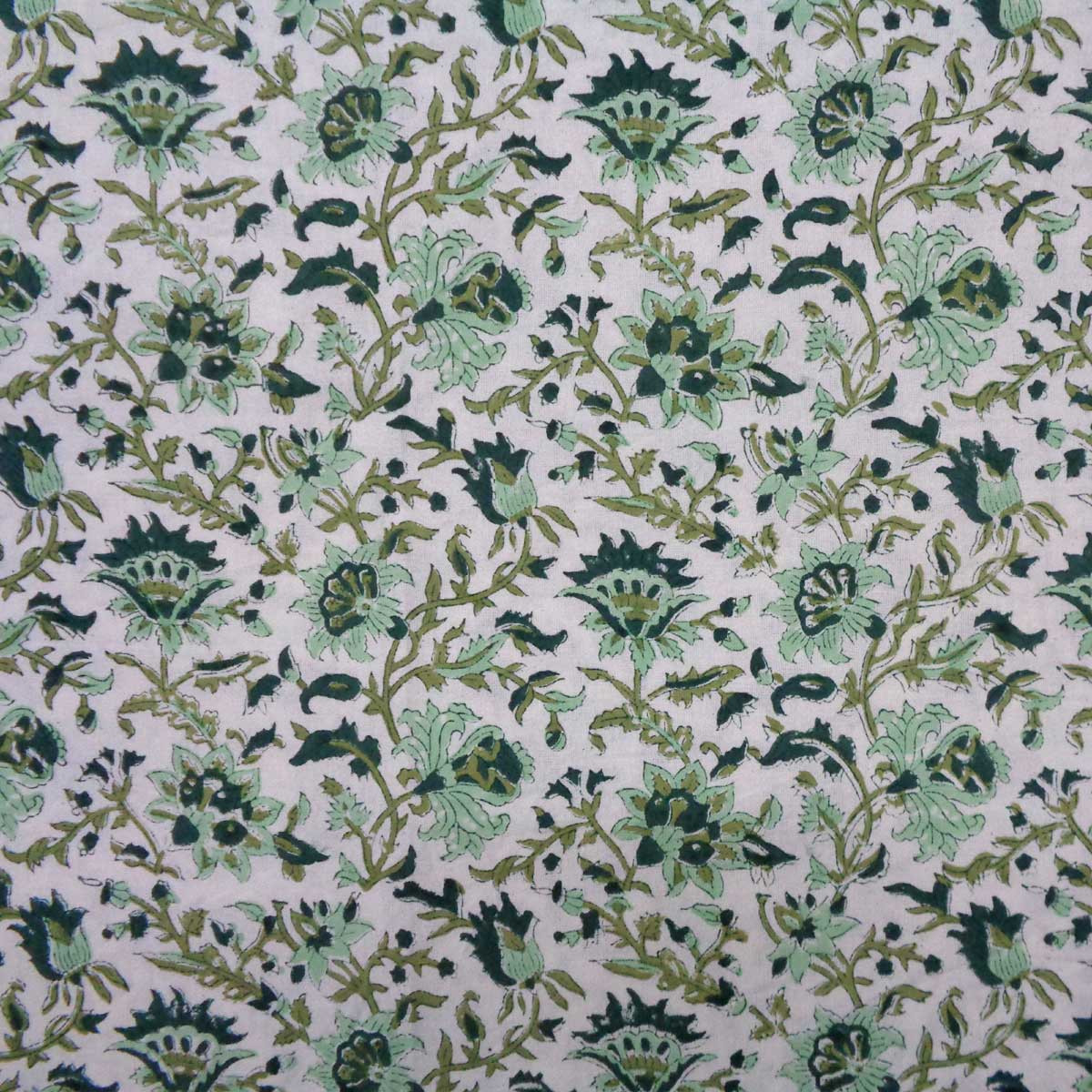 Hand Block Printed Cotton Tablecloth 180x270 cms  Hari Bagia Jaal 605170