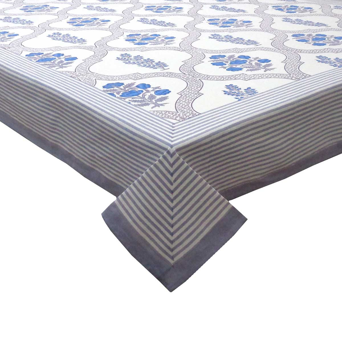 Hand Block Printed Cotton Tablecloth 180x270 cms  Shehnaaz Boota 206961