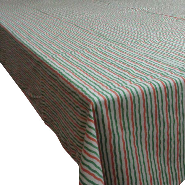 Tablecloth 8 seater in Cotton Hand Block Printed Cotton Tablecloth 180x340  Tiranga 0388