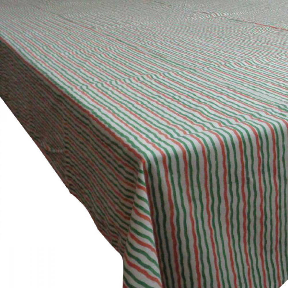 Image of Tablecloth 8 seater in Cotton Hand Block Printed Cotton Tablecloth 180x340 | Tiranga 0388