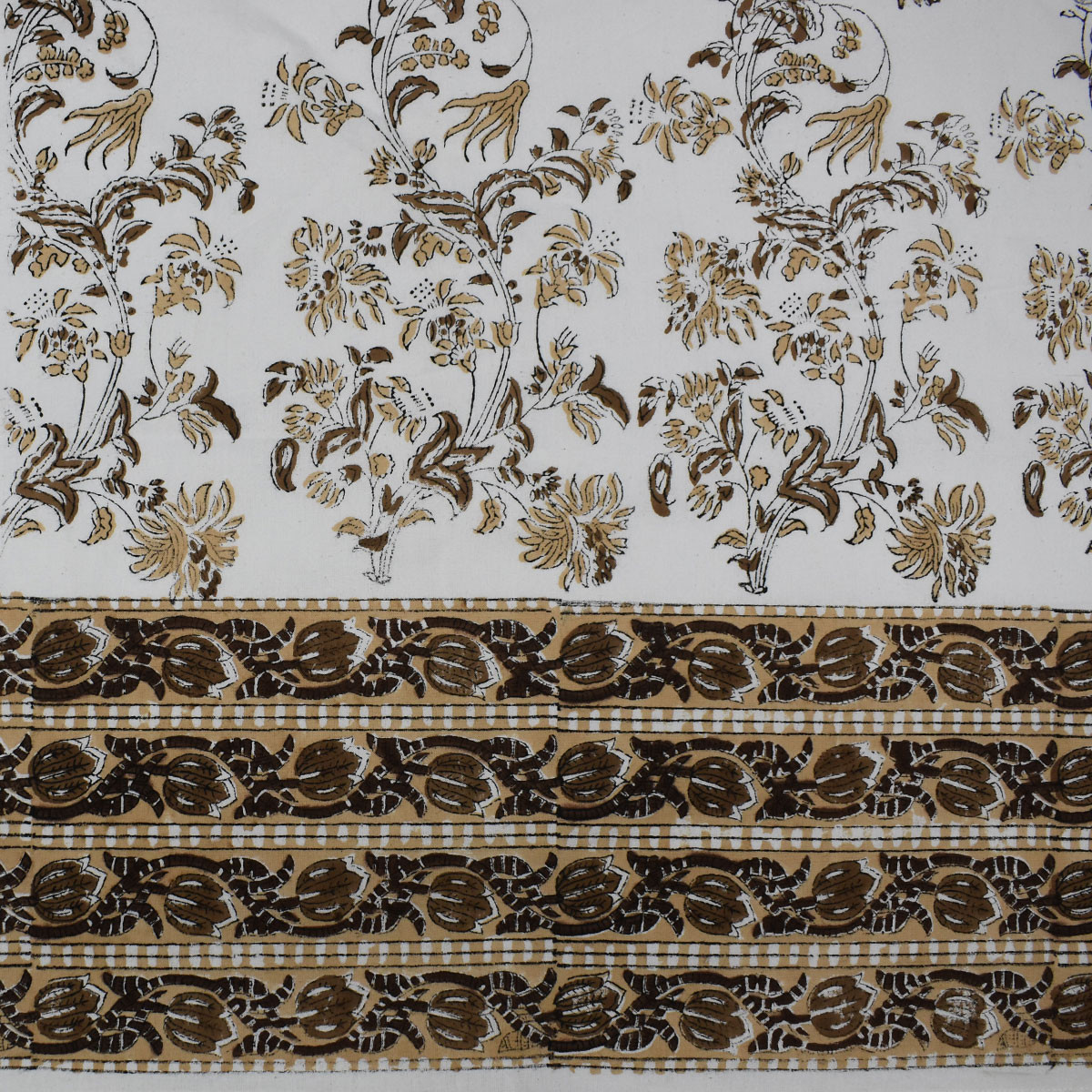 Wood Block Printed Handmade Tablecloth 150x220 cms 200901