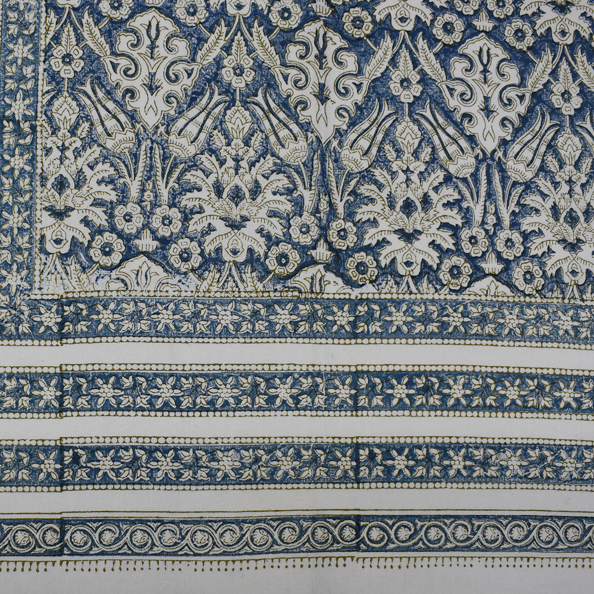 Wood Block Printed Handmade Tablecloth 150x220 cms   200897