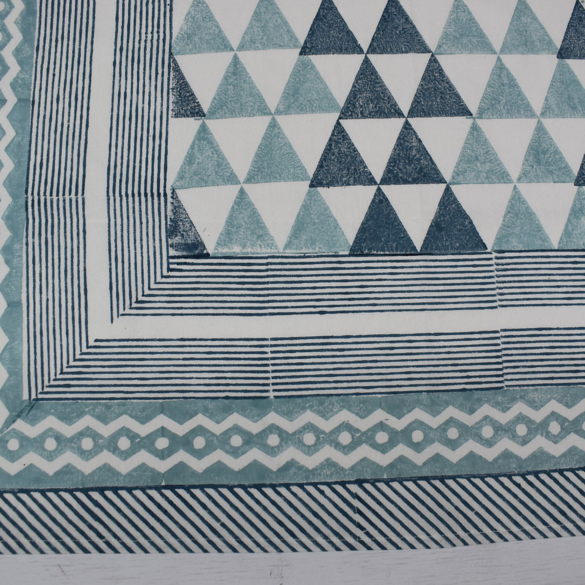 Wood Block Printed Handmade Tablecloth 150x220 cms  200906