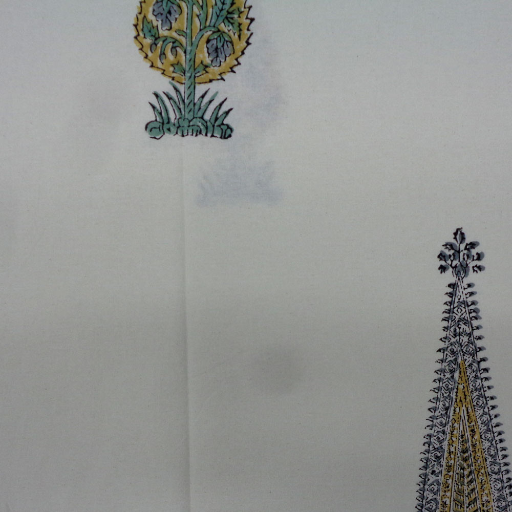 Wood Block Printed Handmade Tablecloth 150x220 cms  909869