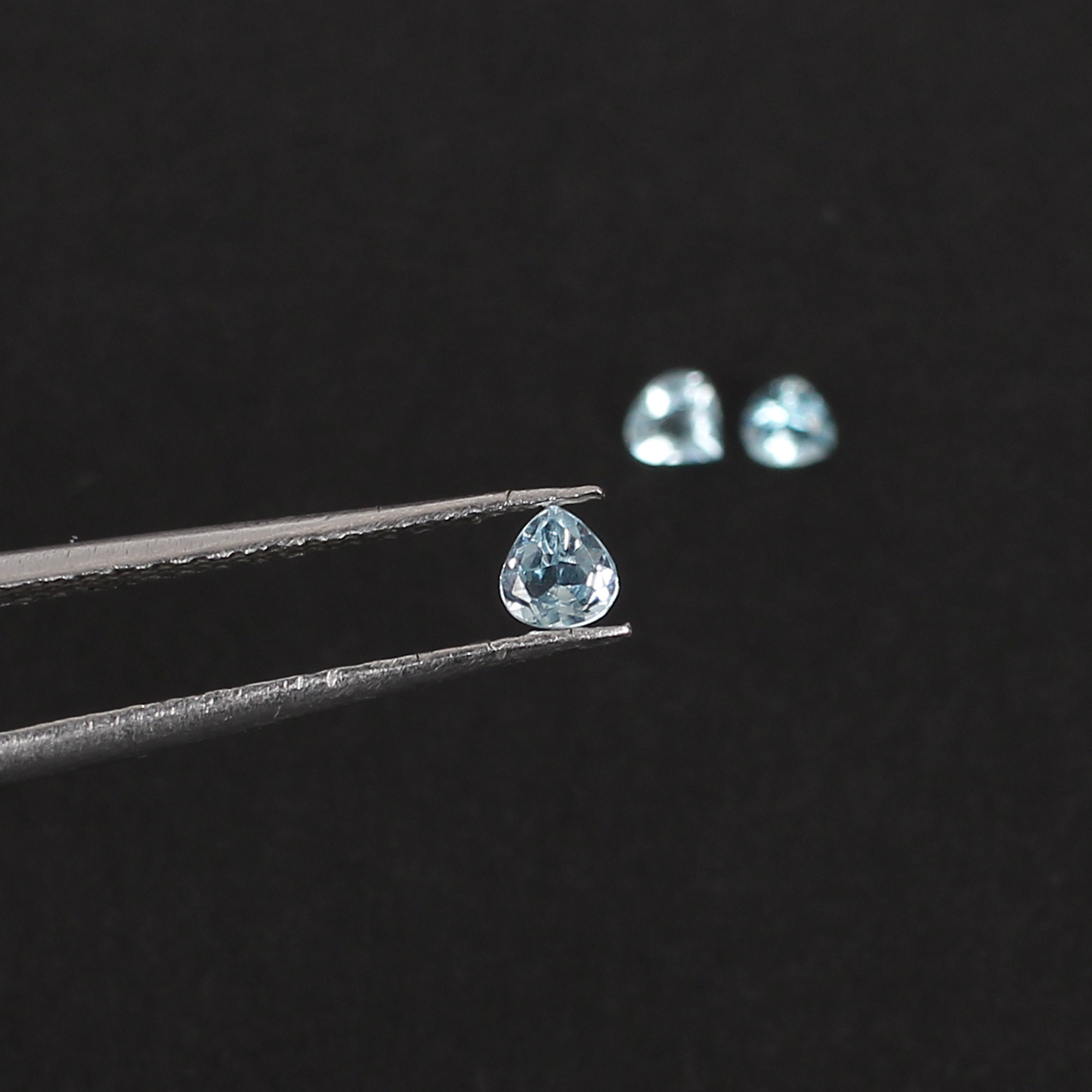 Natural Brazilian Aquamarine 5x5mm Heart Cut 025 Cts Gemstone For Making Jewelry