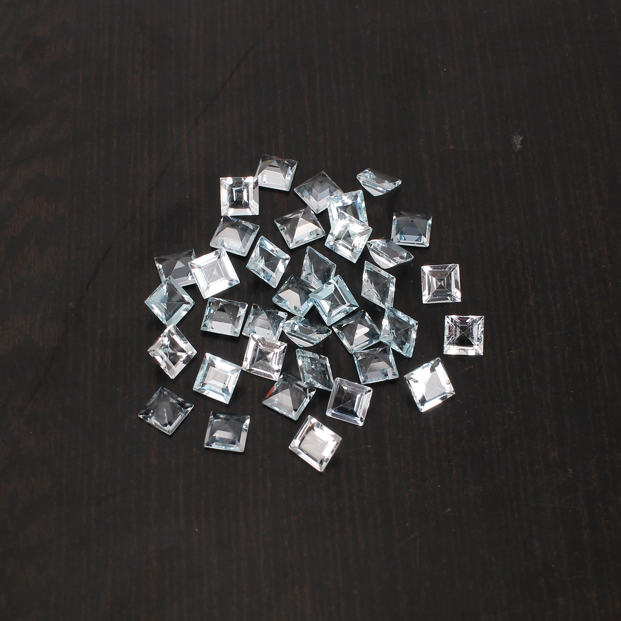 Natural Aquamarine 6x6mm Square Cut 095cts Loose Gemstone