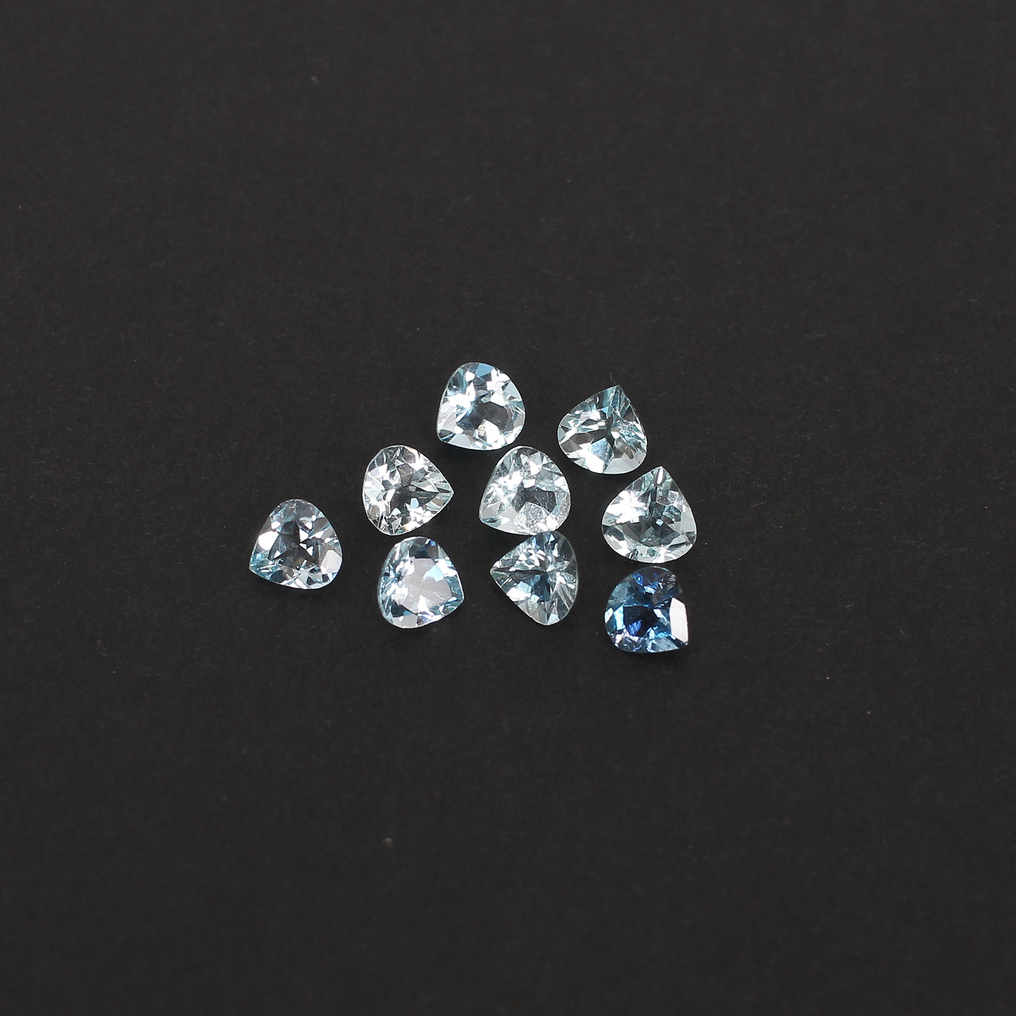 Natural Brazilian Aquamarine 5x5mm Heart Cut 025 Cts Gemstone For Making Jewelry