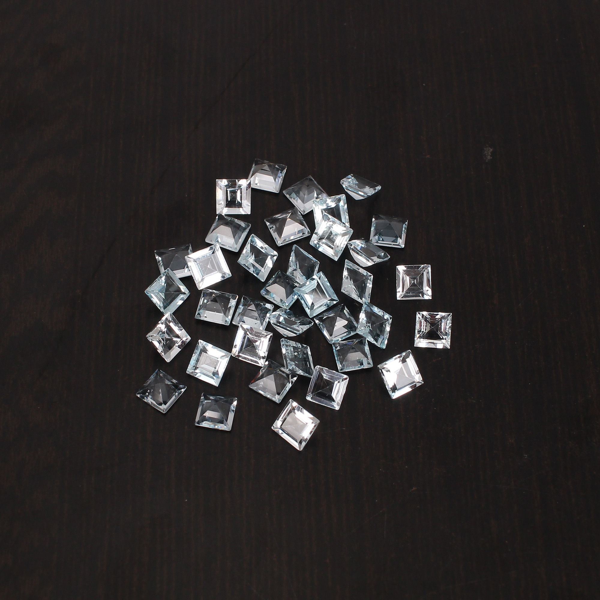 Natural Aquamarine 6x6mm Square Cut 095cts Loose Gemstone