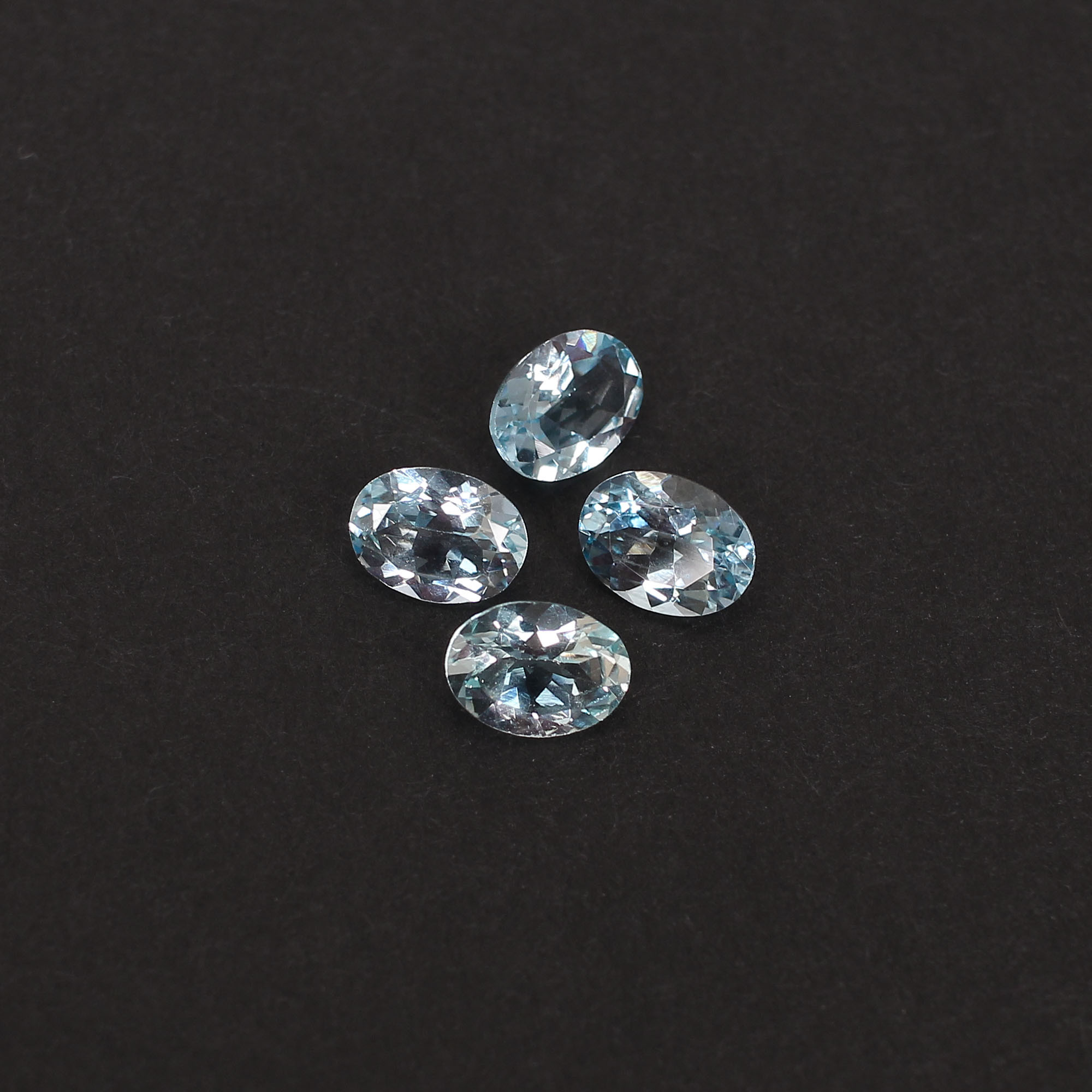 Natural Brazilian Aquamarine 8x6mm Oval Cut 430 Cts 4 Pcs Gemstone Lot For Making Jewelry