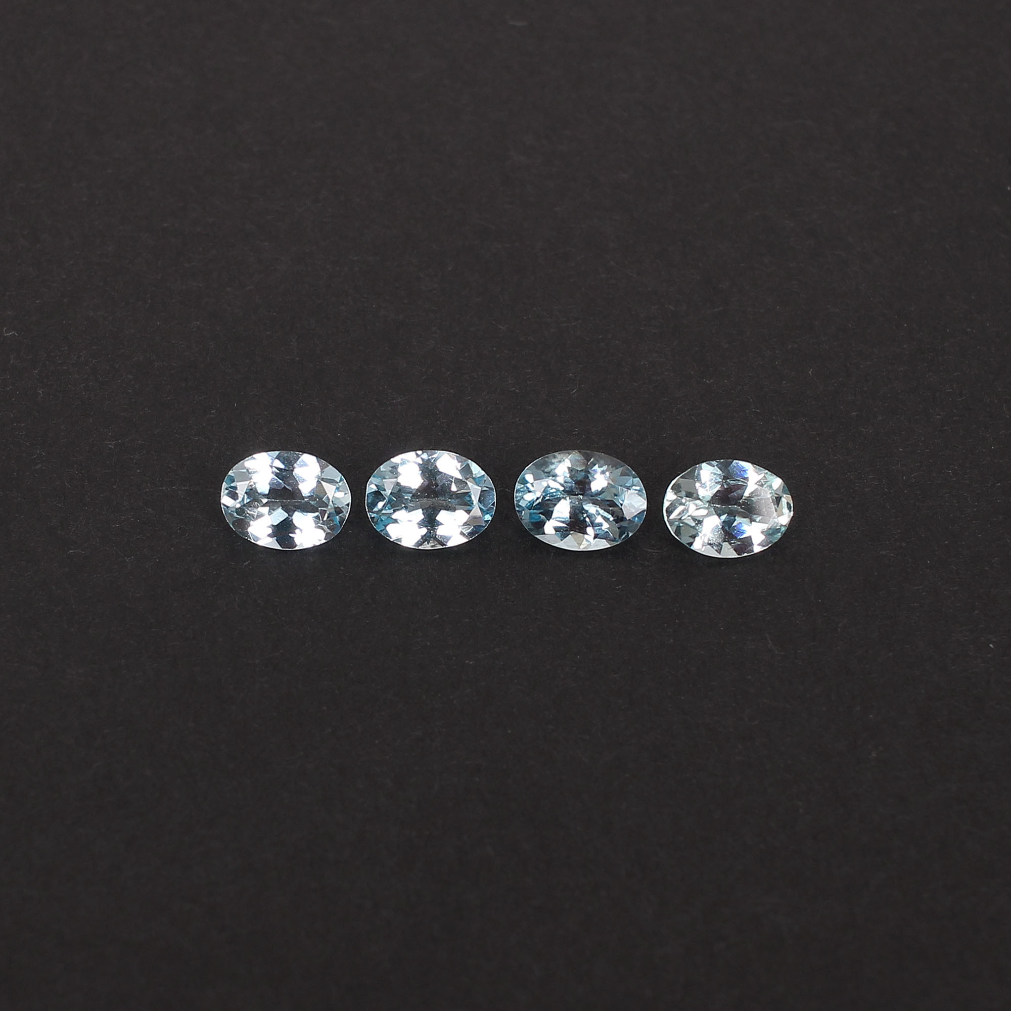 Natural Brazilian Aquamarine 8x6mm Oval Cut 430 Cts 4 Pcs Gemstone Lot For Making Jewelry