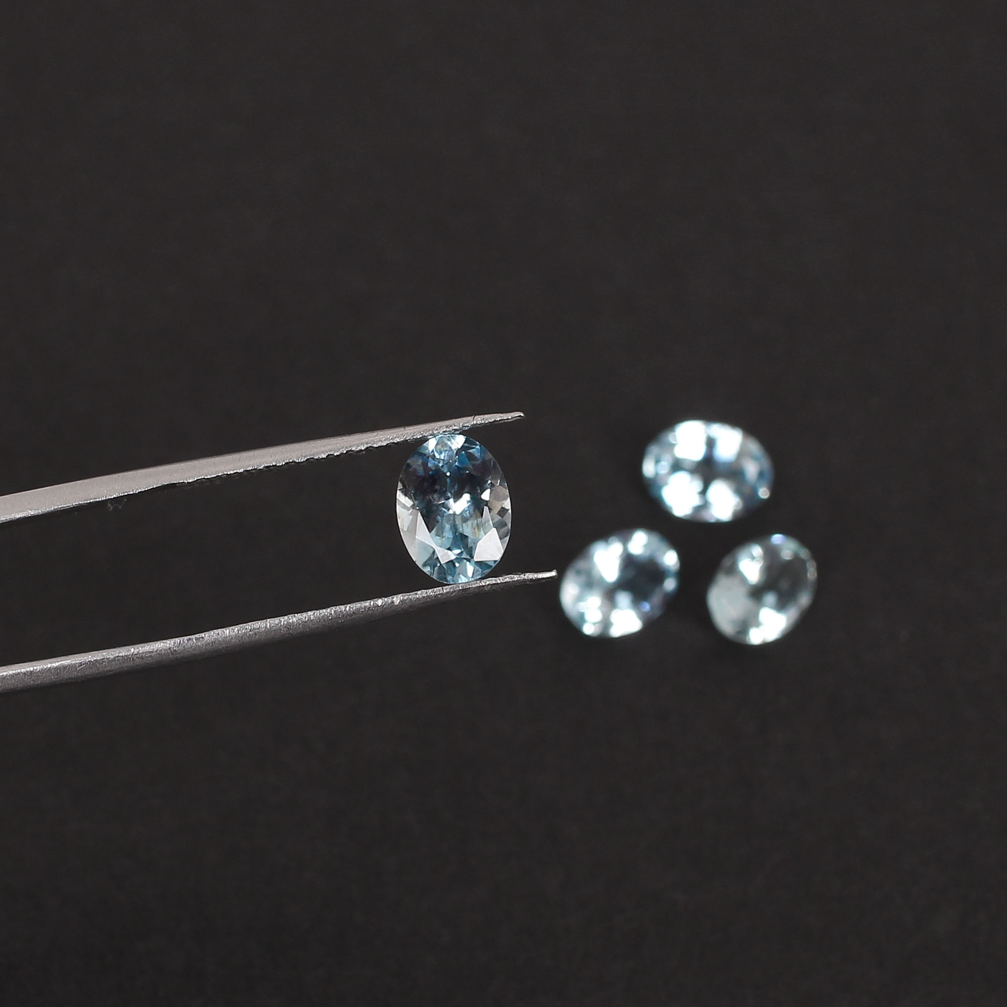 Natural Brazilian Aquamarine 8x6mm Oval Cut 430 Cts 4 Pcs Gemstone Lot For Making Jewelry