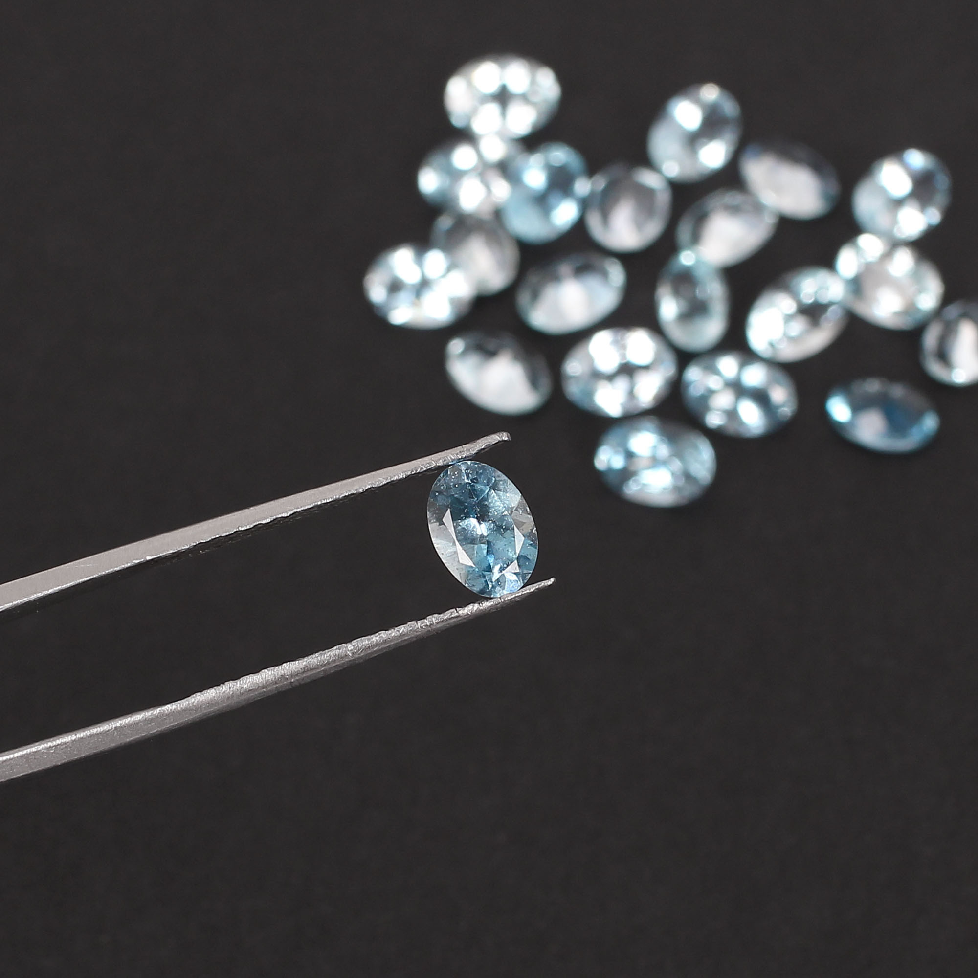 Natural Brazilian Aquamarine 6x4mm Oval Cut 1680 Cts 39 Pcs Gemstone Lot For Making Jewelry