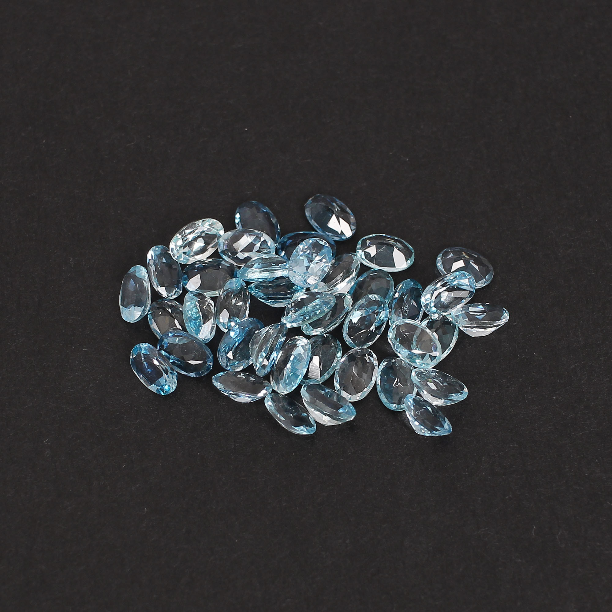 Natural Brazilian Aquamarine 6x4mm Oval Cut 1680 Cts 39 Pcs Gemstone Lot For Making Jewelry