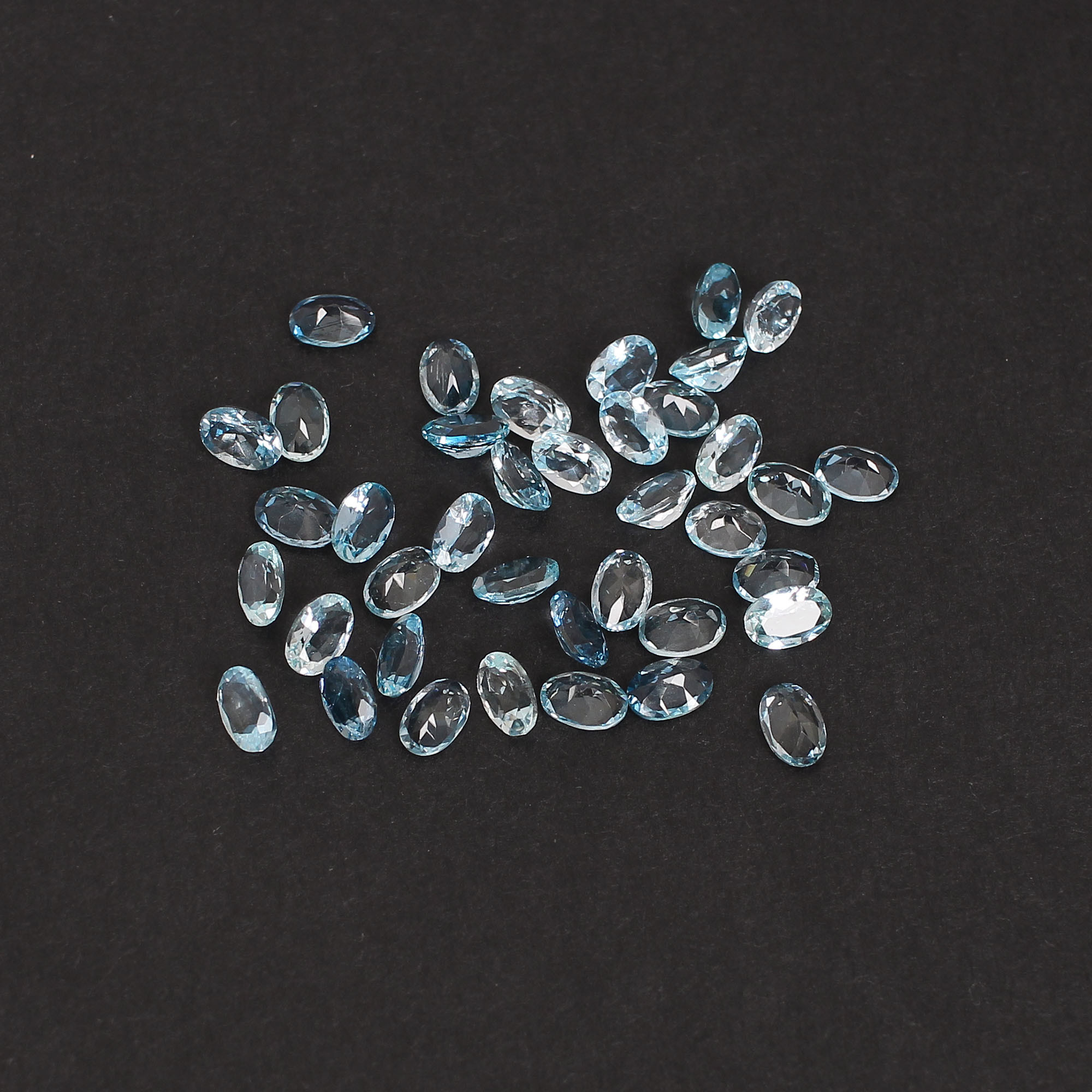 Natural Brazilian Aquamarine 6x4mm Oval Cut 1680 Cts 39 Pcs Gemstone Lot For Making Jewelry