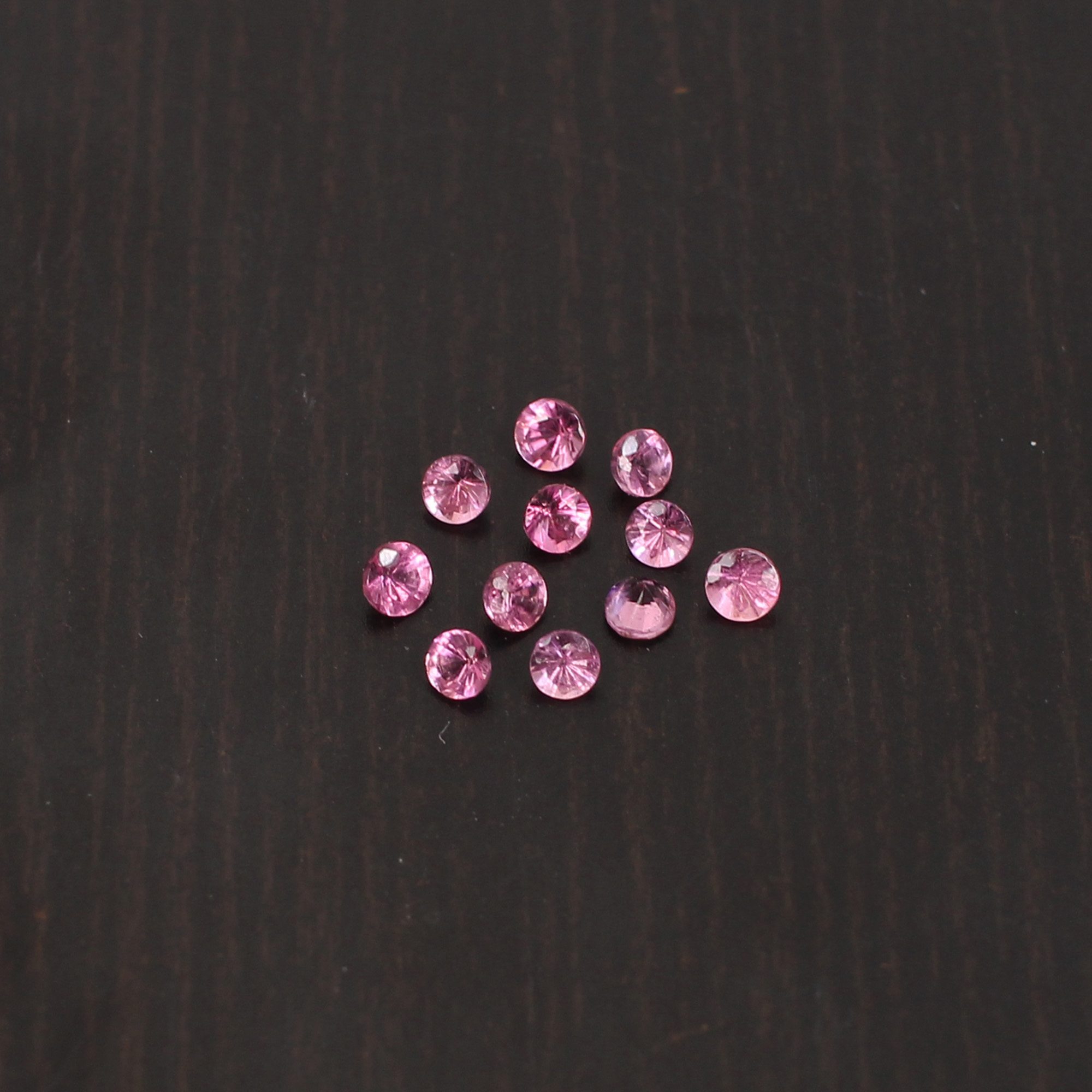 Natural Pink Tourmaline 2mm Round Diamond Cut 0430cts