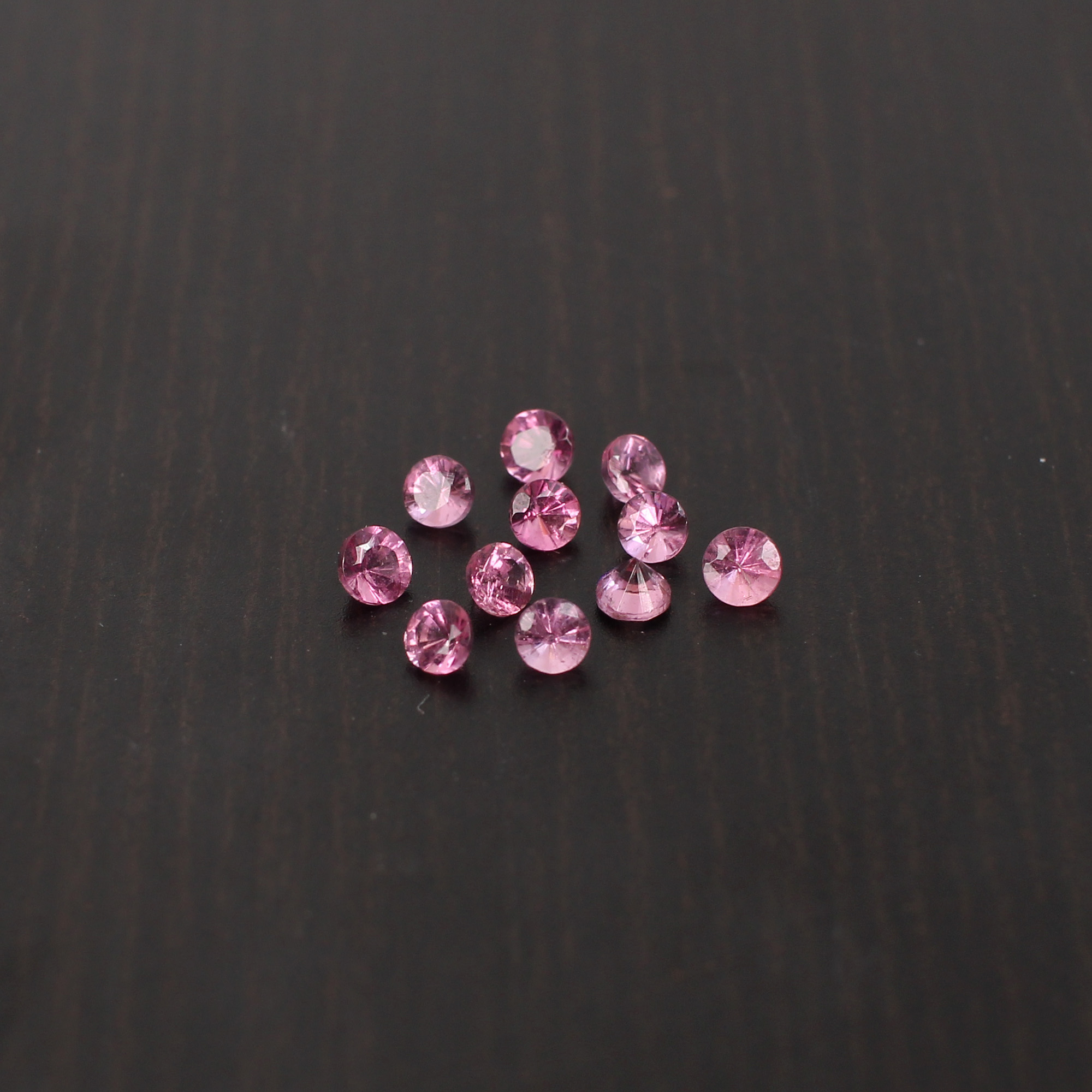 Natural Pink Tourmaline 2mm Round Diamond Cut 0430cts