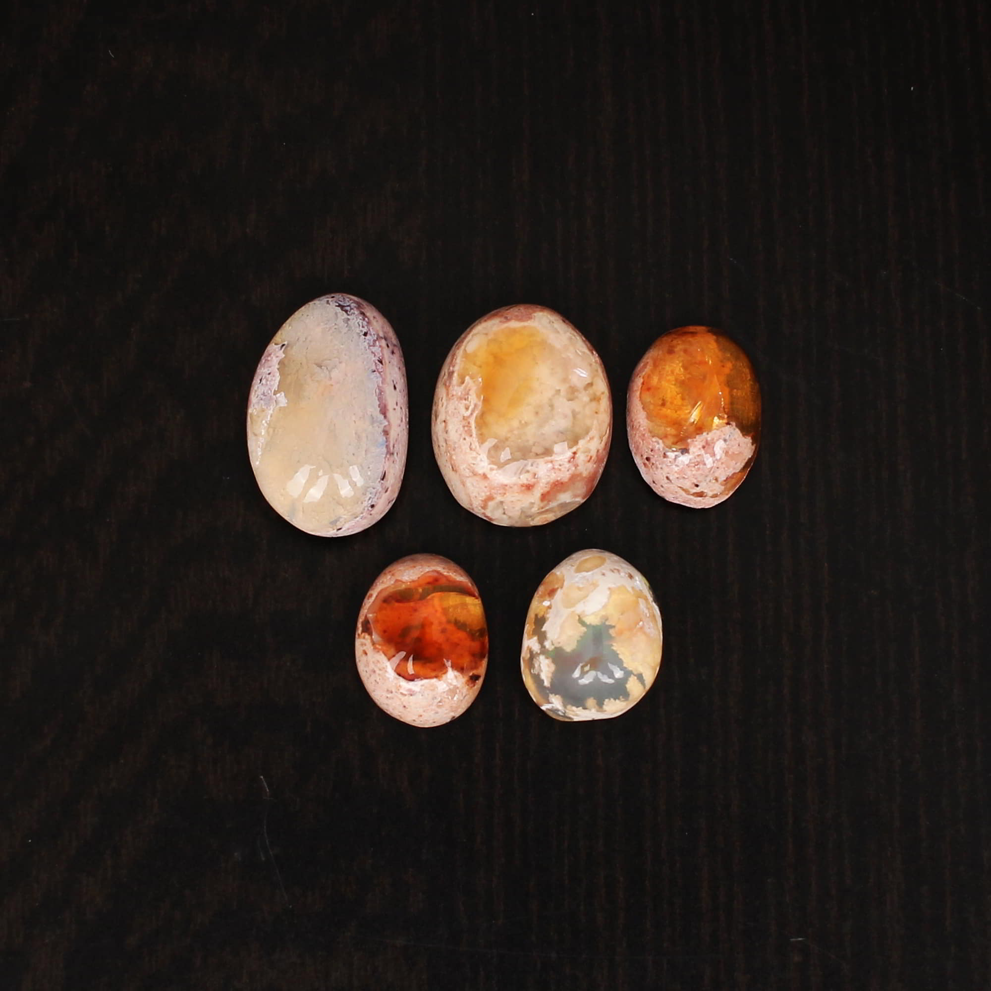 Natural Mexican Fire Opal Fancy Oval Cabochon 1795Cts Loose Gemstone