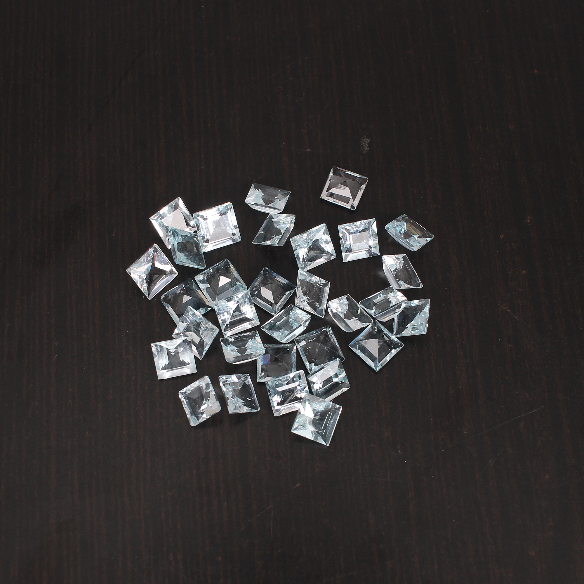 Natural Aquamarine 5x5mm Square Cut 060cts Loose Gemstone