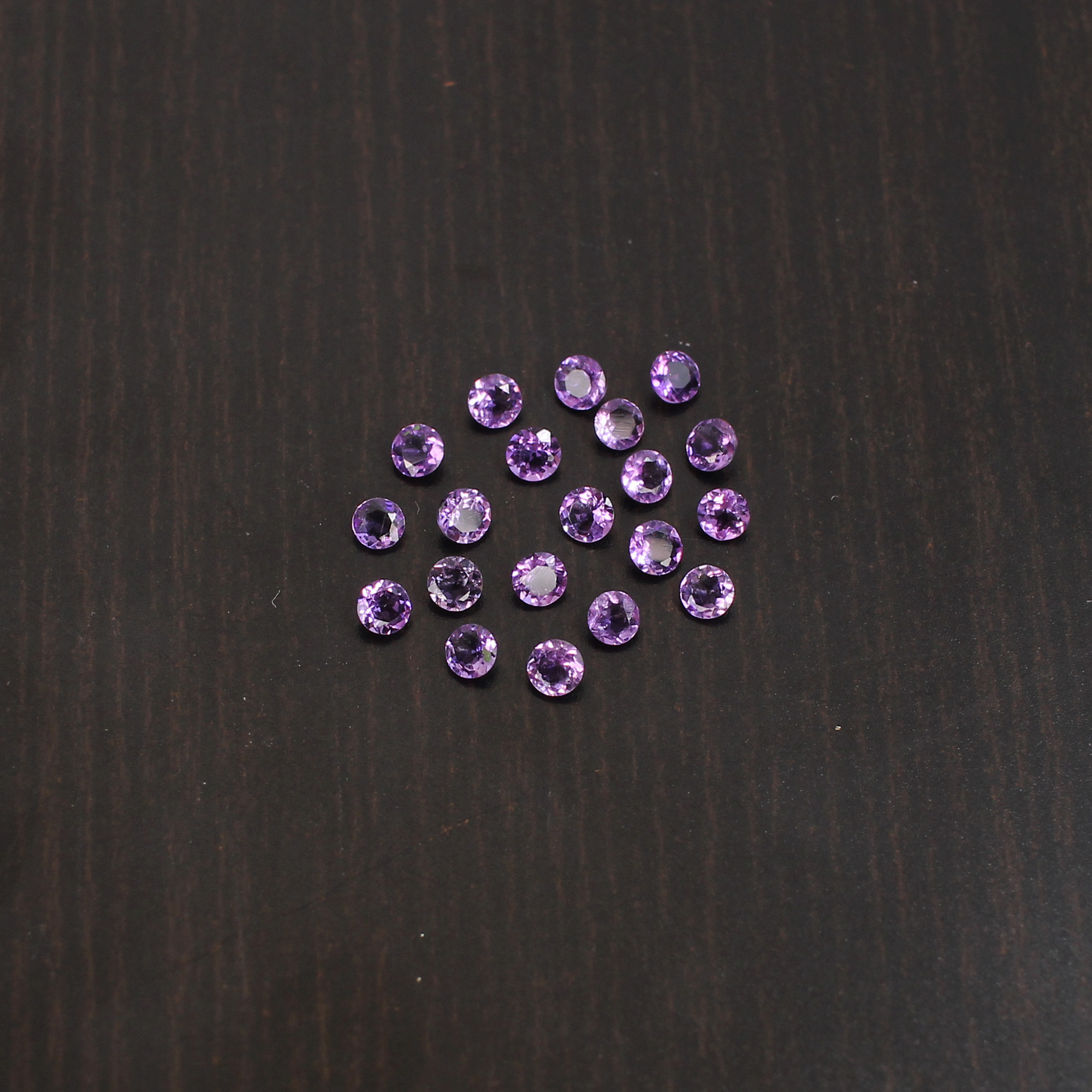 AAA Quality Natural Purple Amethyst 2mm Round Cut 1265Cts