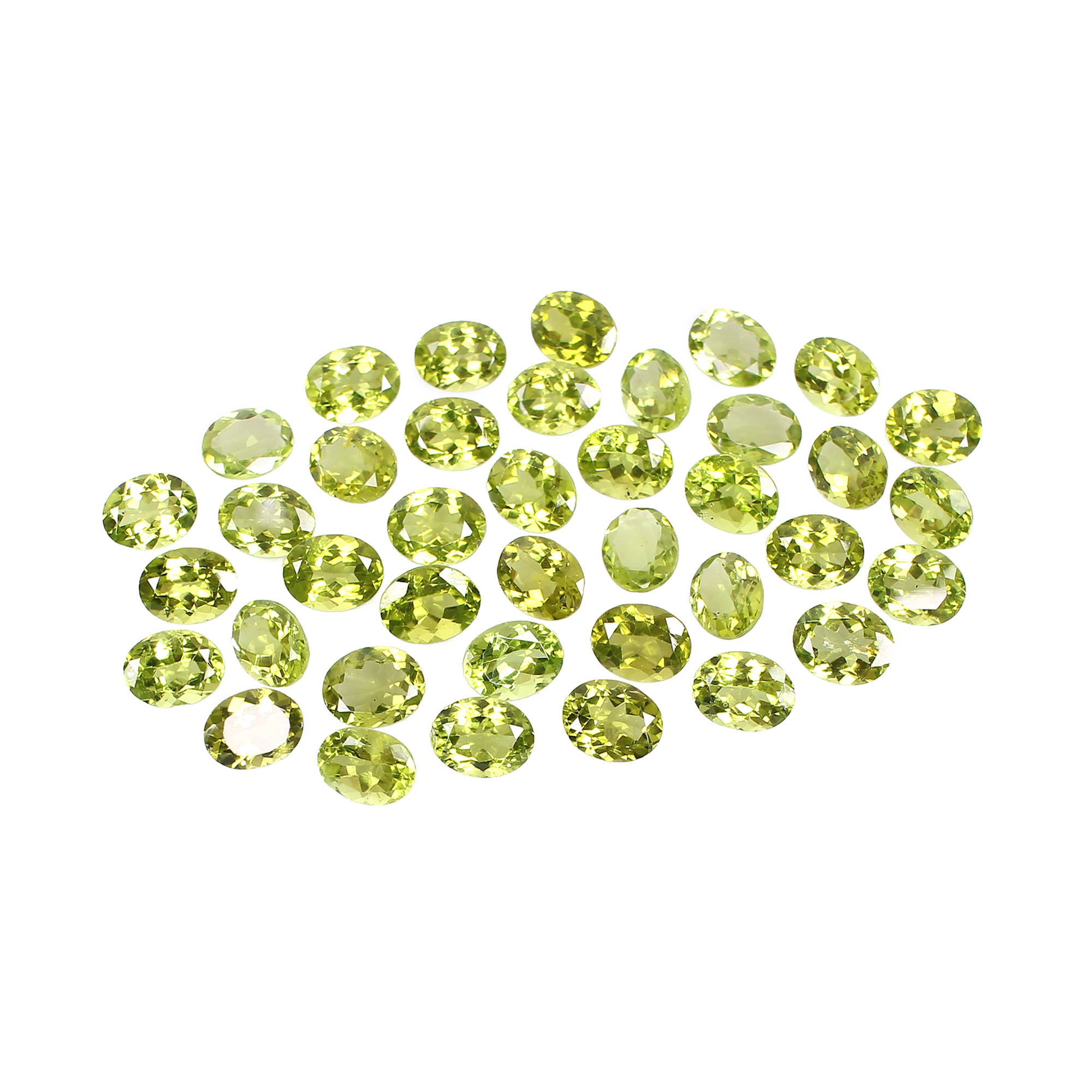 Customizable Size 211 Cts Polished 9x7mm Oval Cut Natural Peridot Crystal Loose Gemstone for Jewelry Necklace Making
