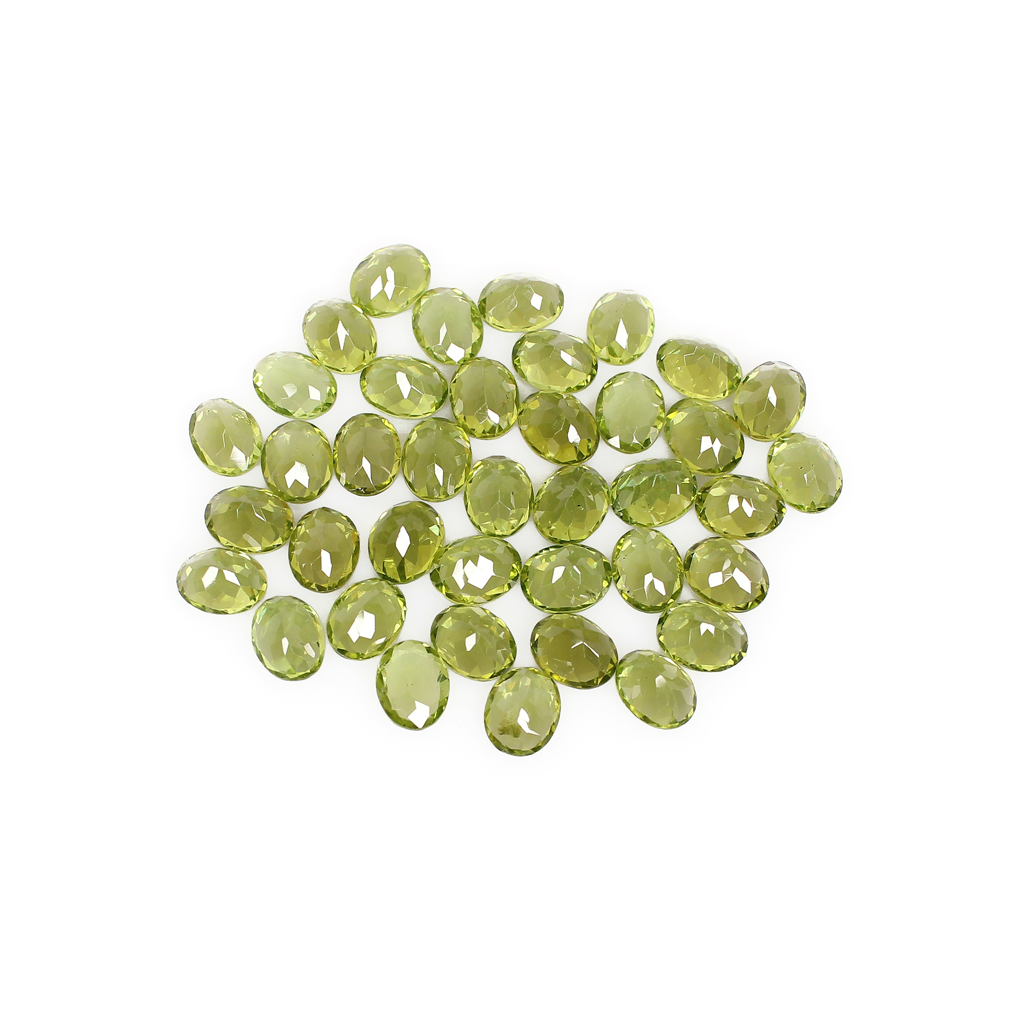Customizable Size 211 Cts Polished 9x7mm Oval Cut Natural Peridot Crystal Loose Gemstone for Jewelry Necklace Making