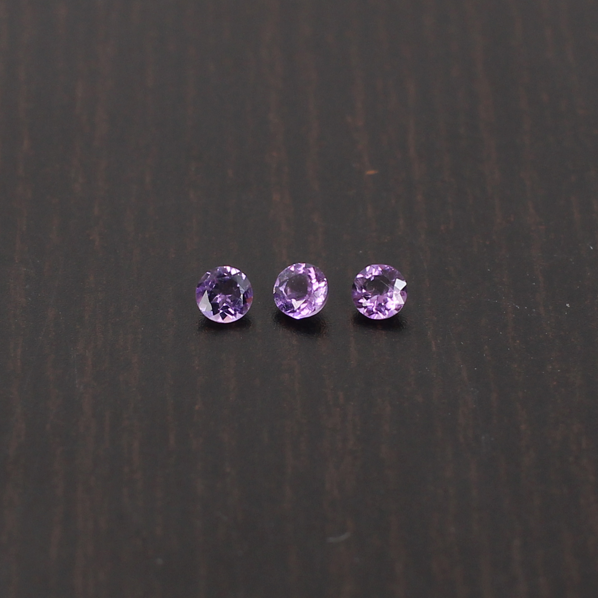 AAA Quality Natural Purple Amethyst 2mm Round Cut 0700Cts