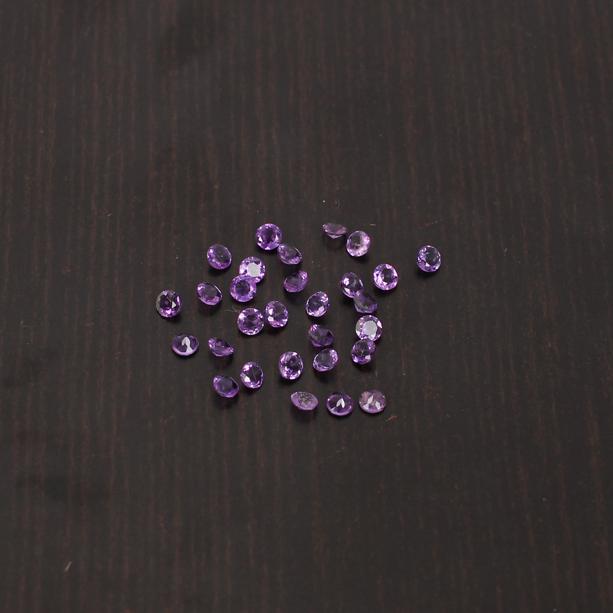 AAA Quality Natural Purple Amethyst 2mm Round Cut 0700Cts